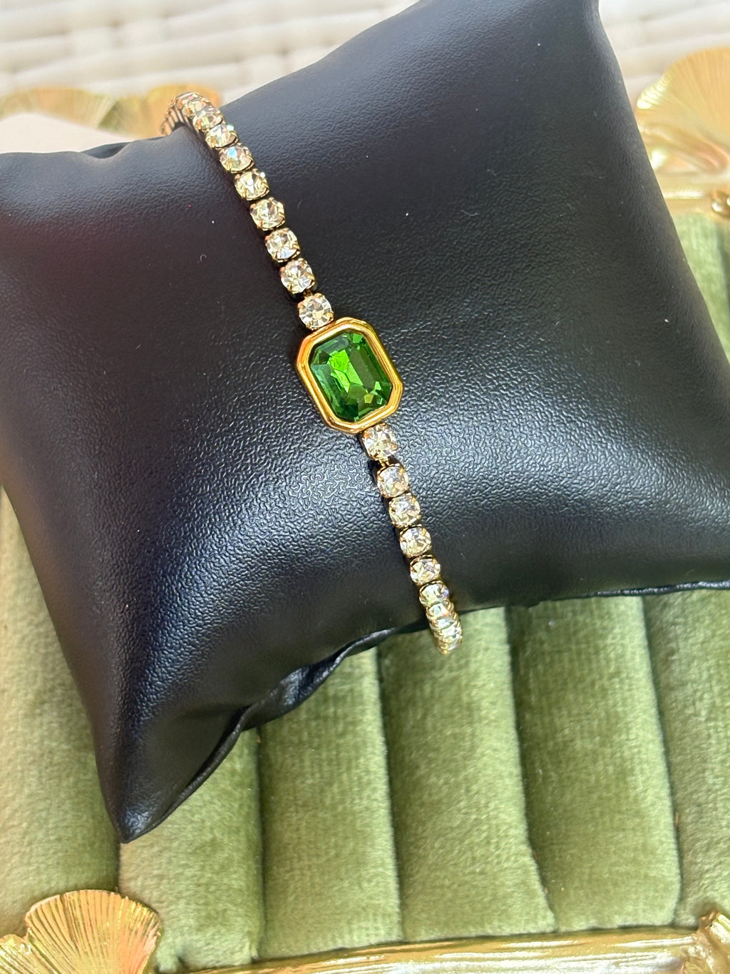 Emerald Solitaire Bracelet