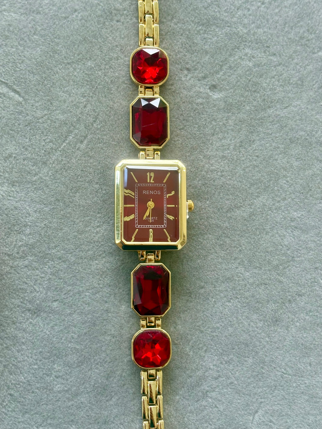 Moonstone Crystal Watch - Ruby