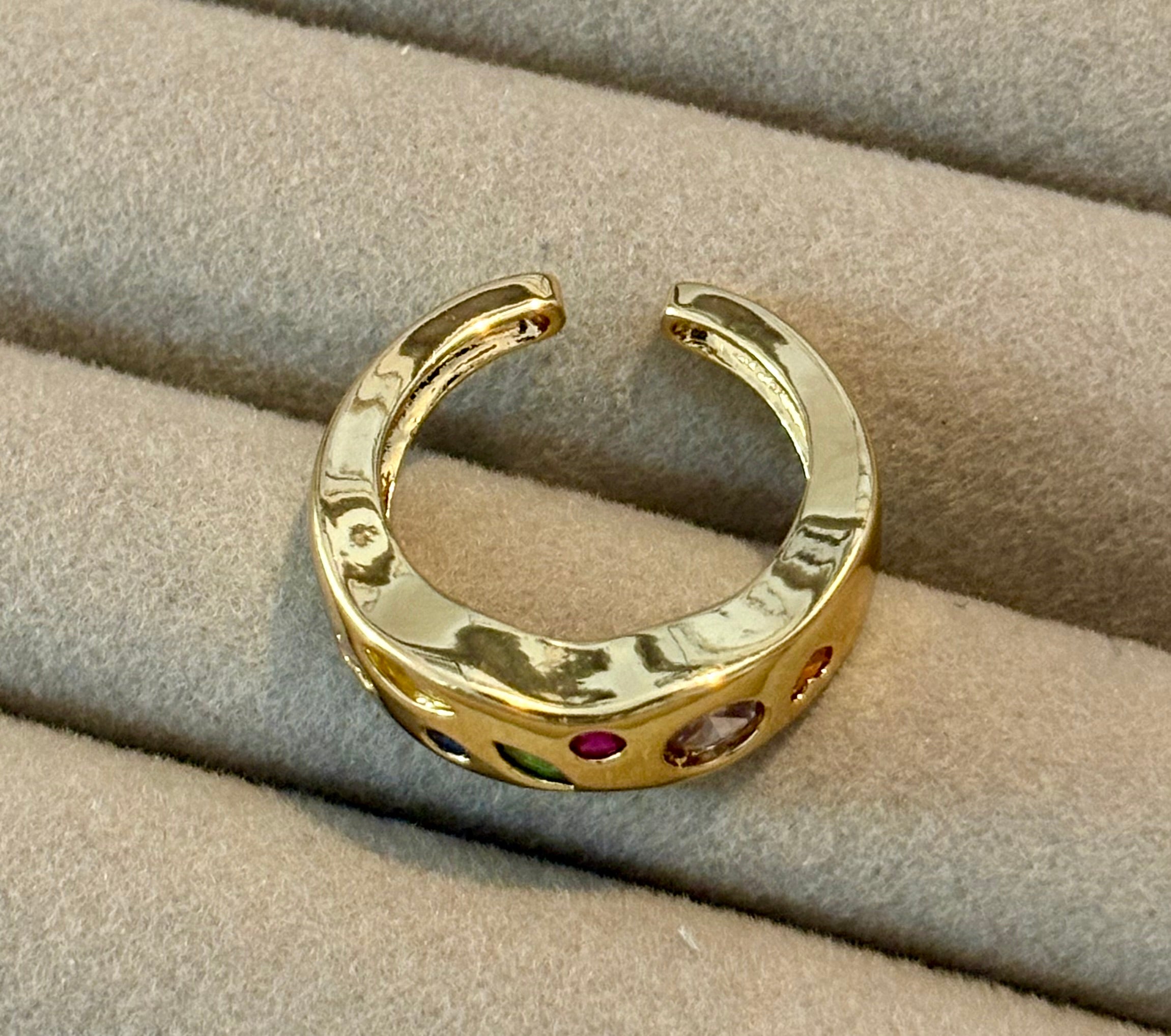 Champagne Cluster Ring