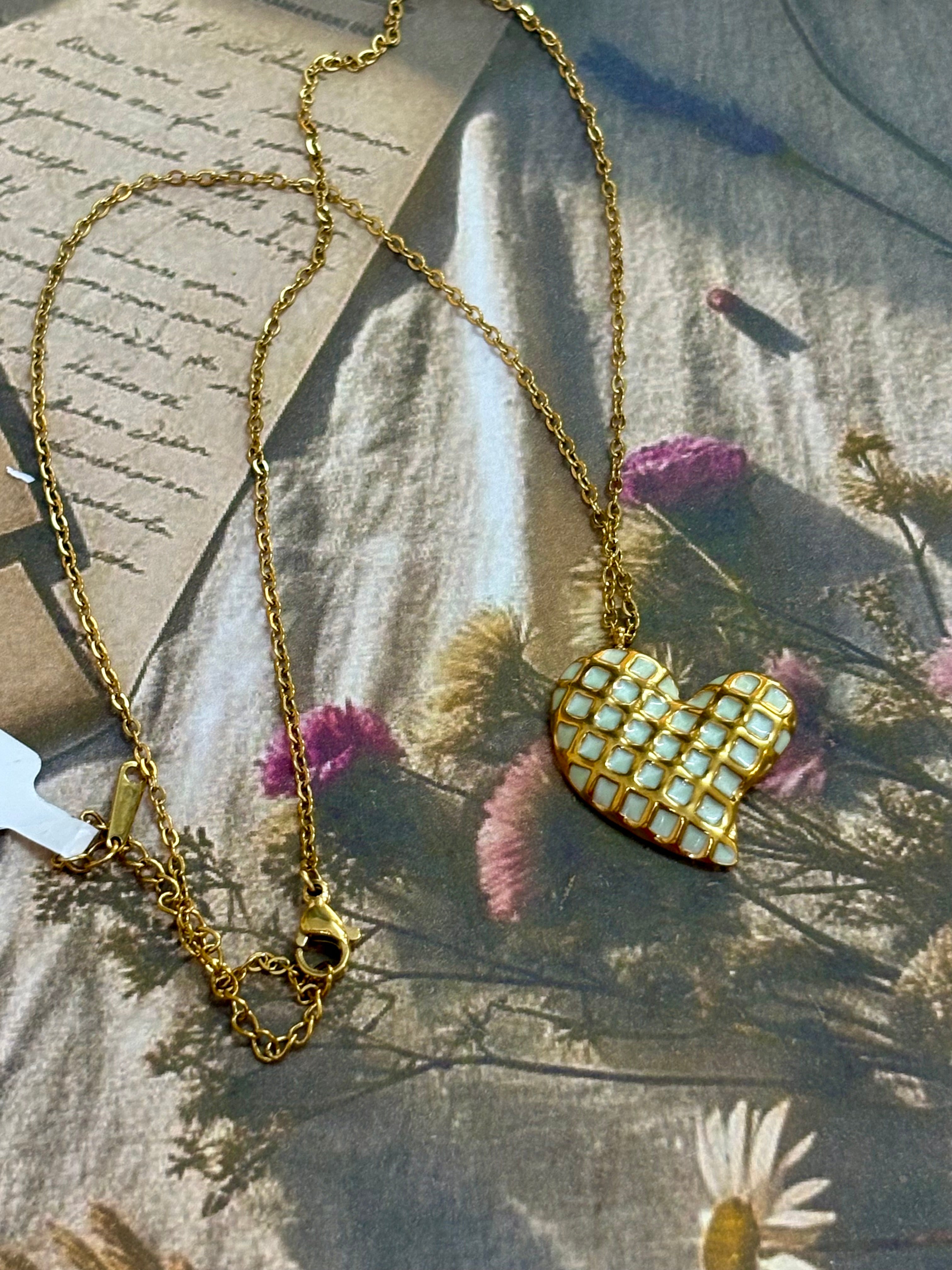 Minted Heart Necklace
