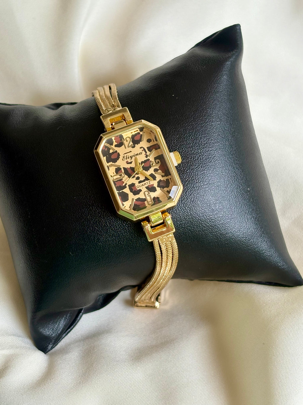 Leopard Print Watch Square