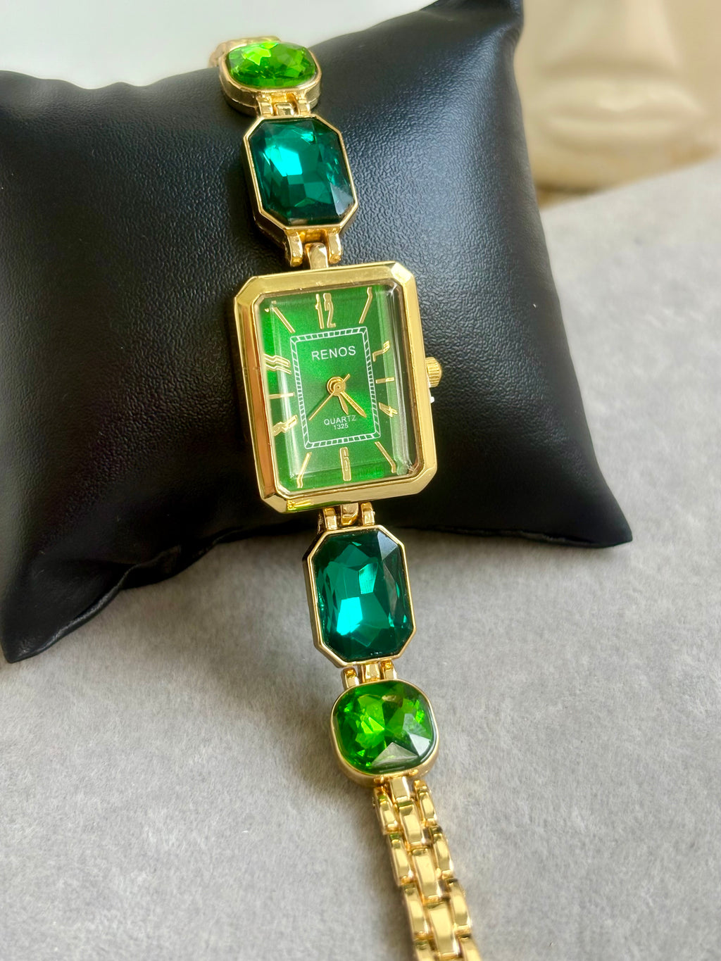 Moonstone Crystal Watch - Emerald