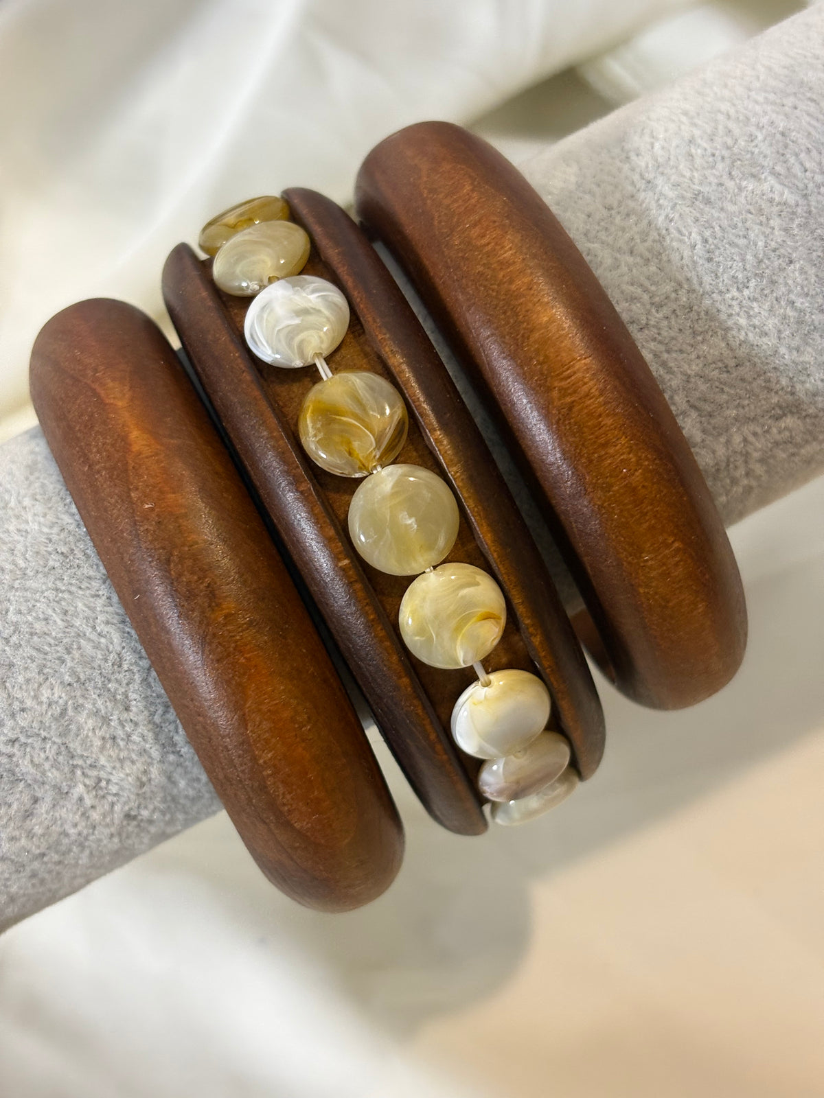 Wooden Bangles Stack 4