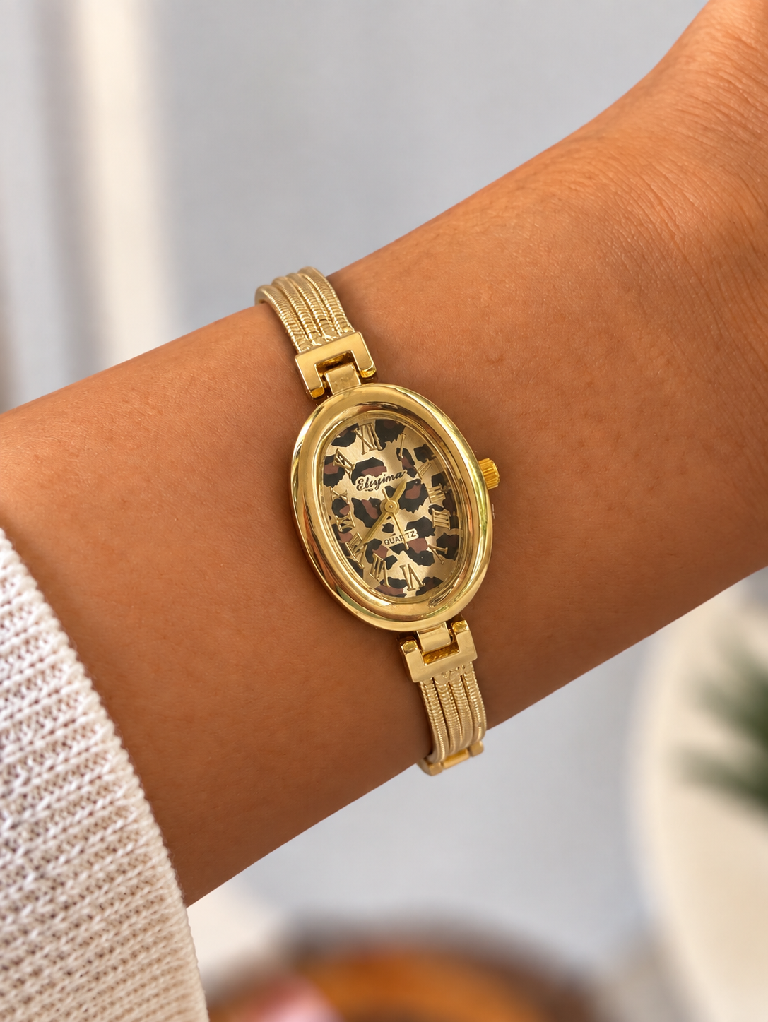 Leopard Print watch round