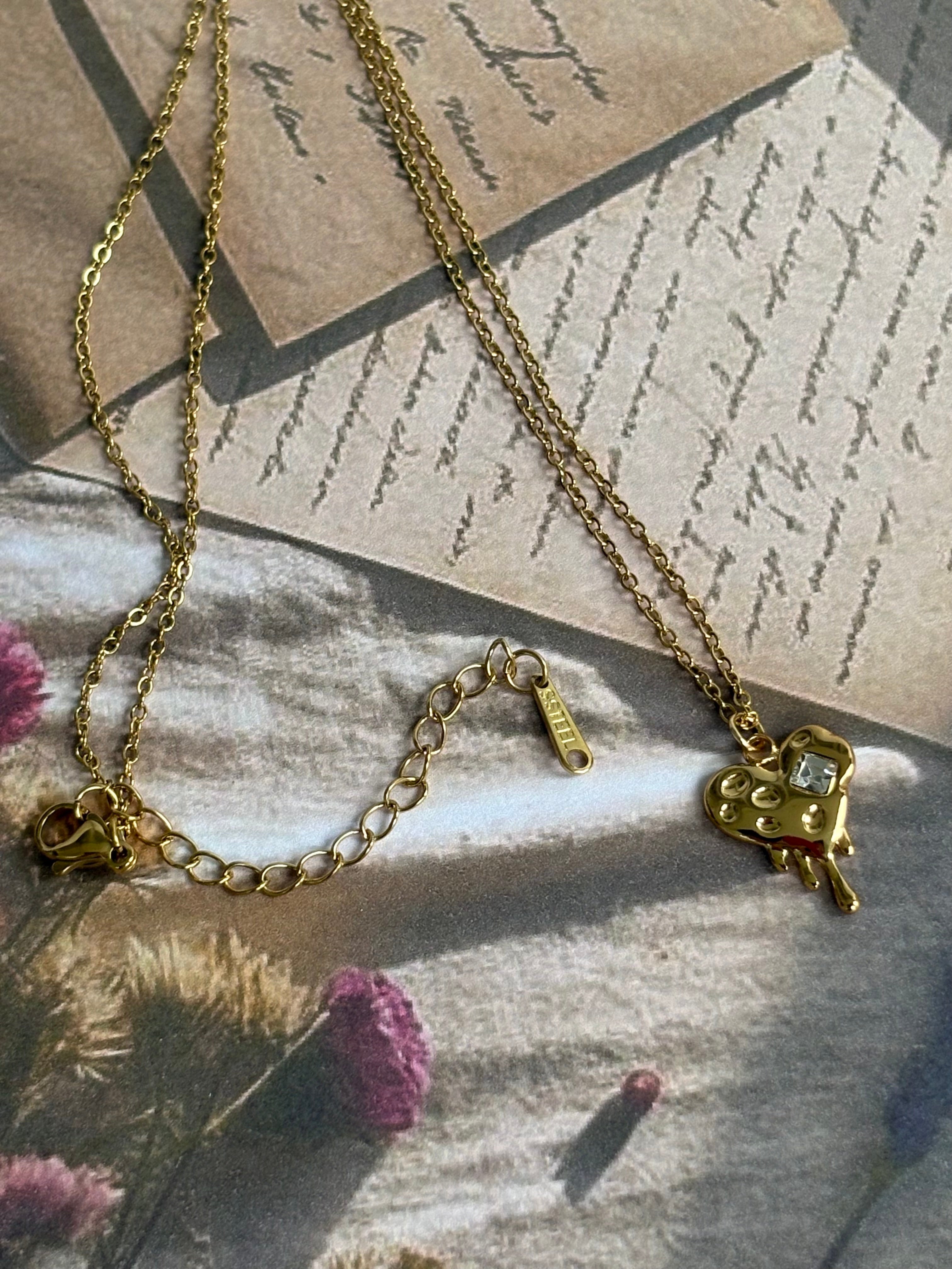 Mini Melting Heart Necklace