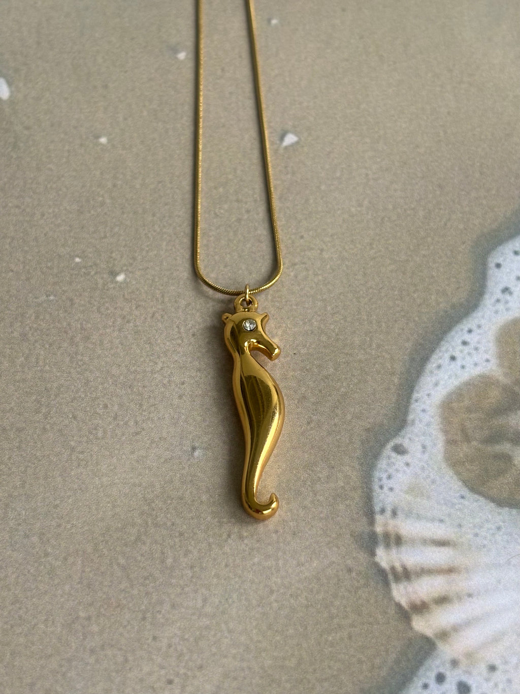 Golden Seahorse Necklace