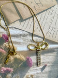 Bejewelled Bow Necklace
