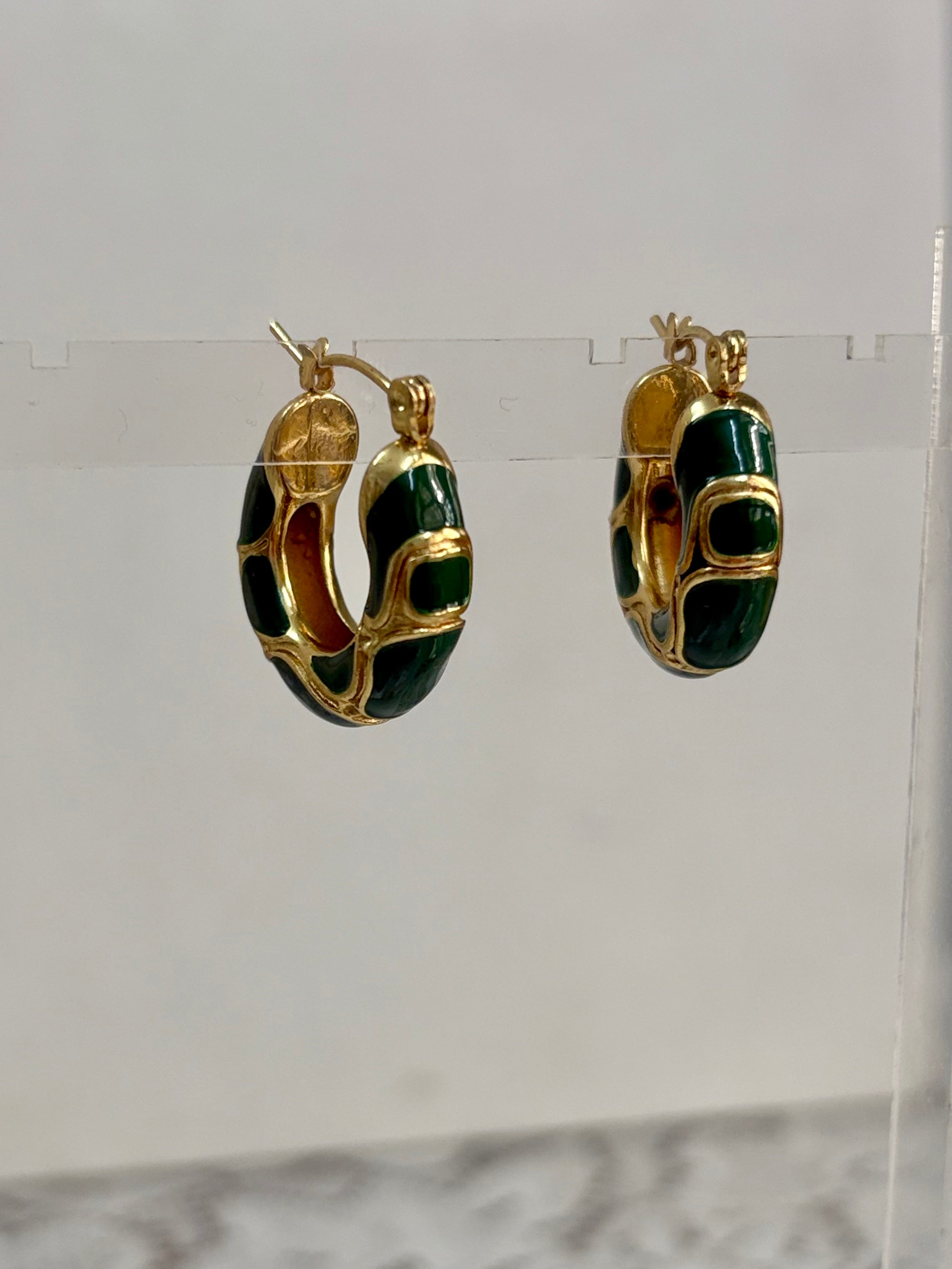 Aura Enamel Hoops