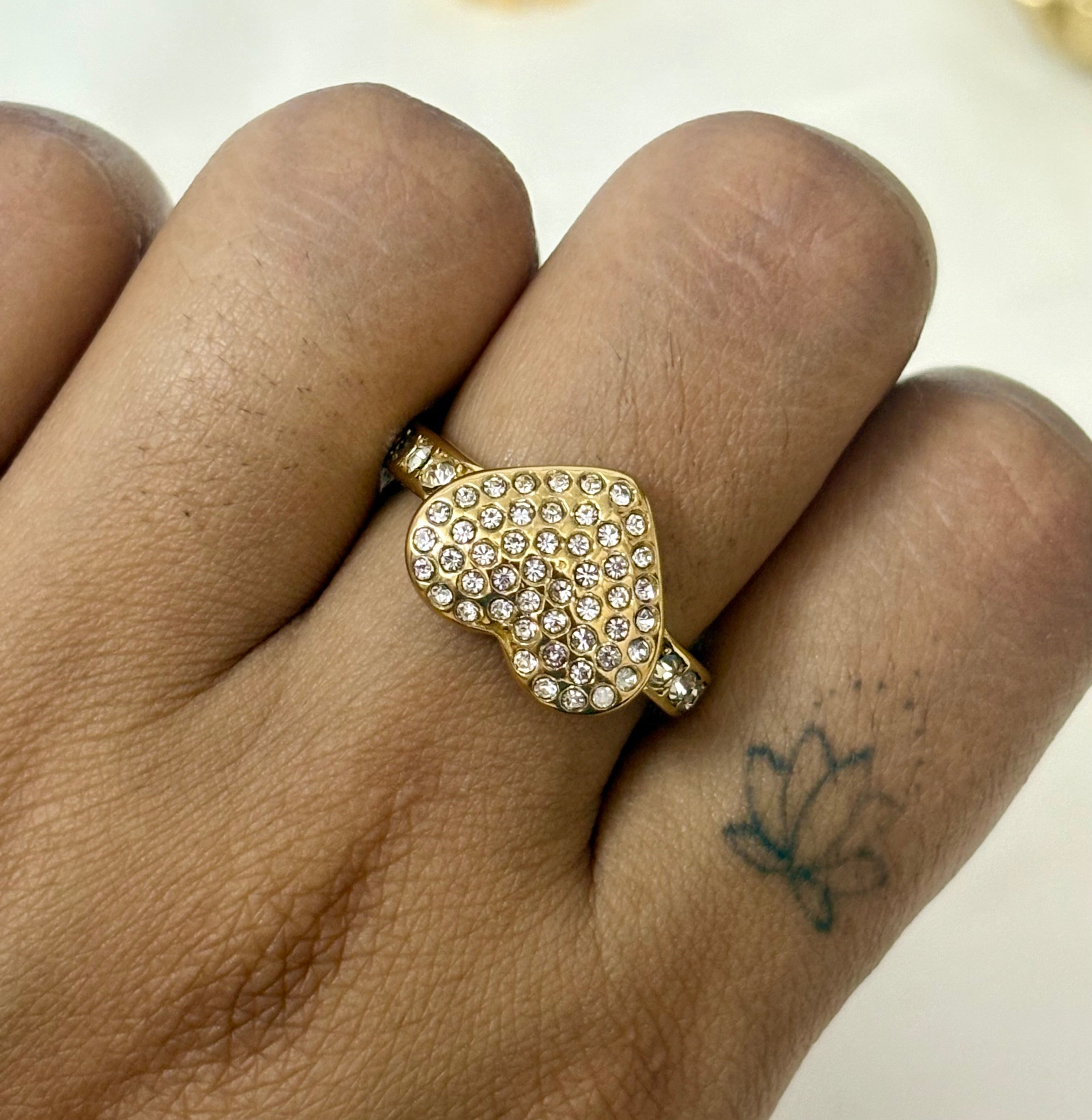 Studded Hearty Ring