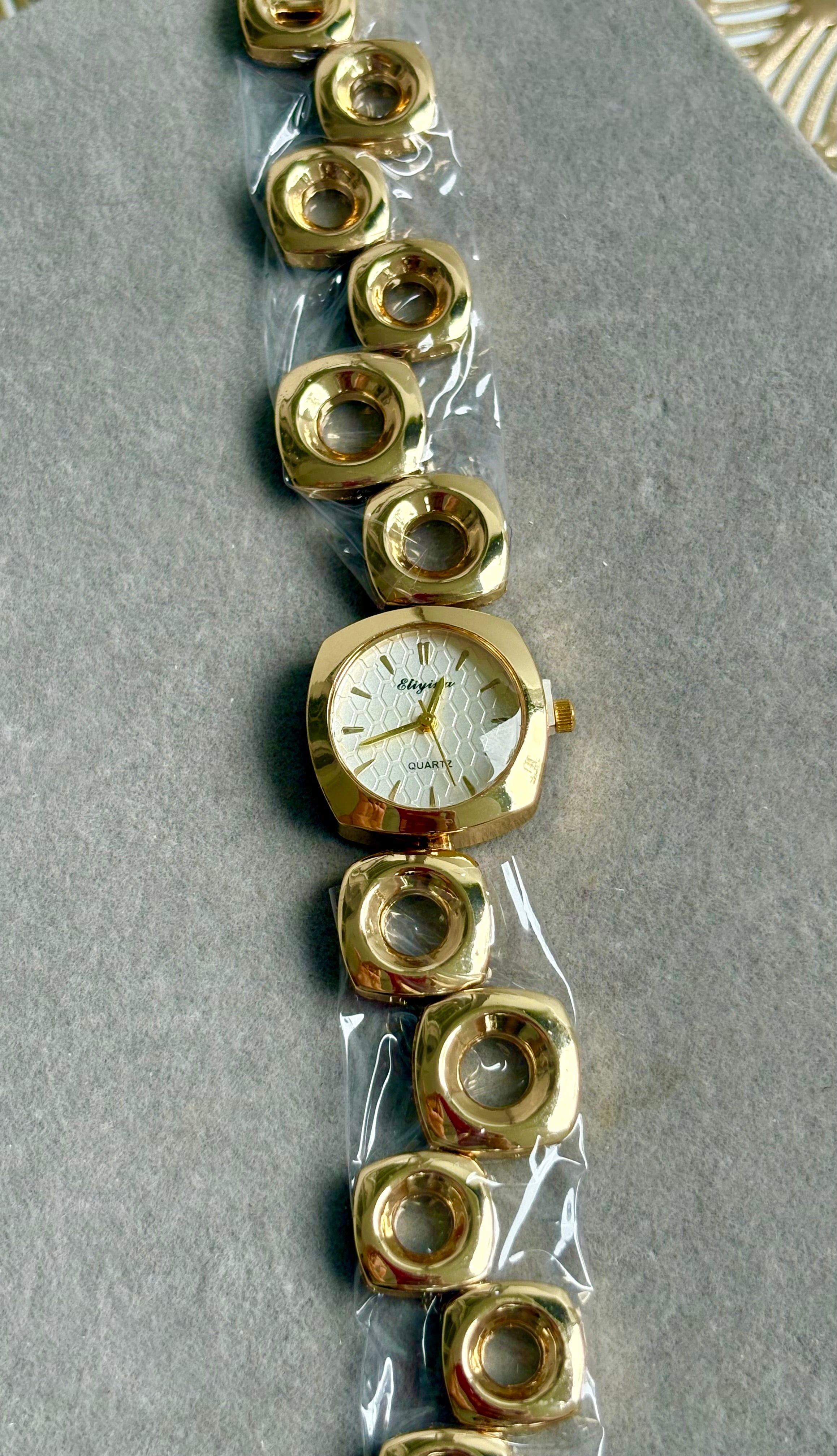 Golden Halo Watch - White Dial