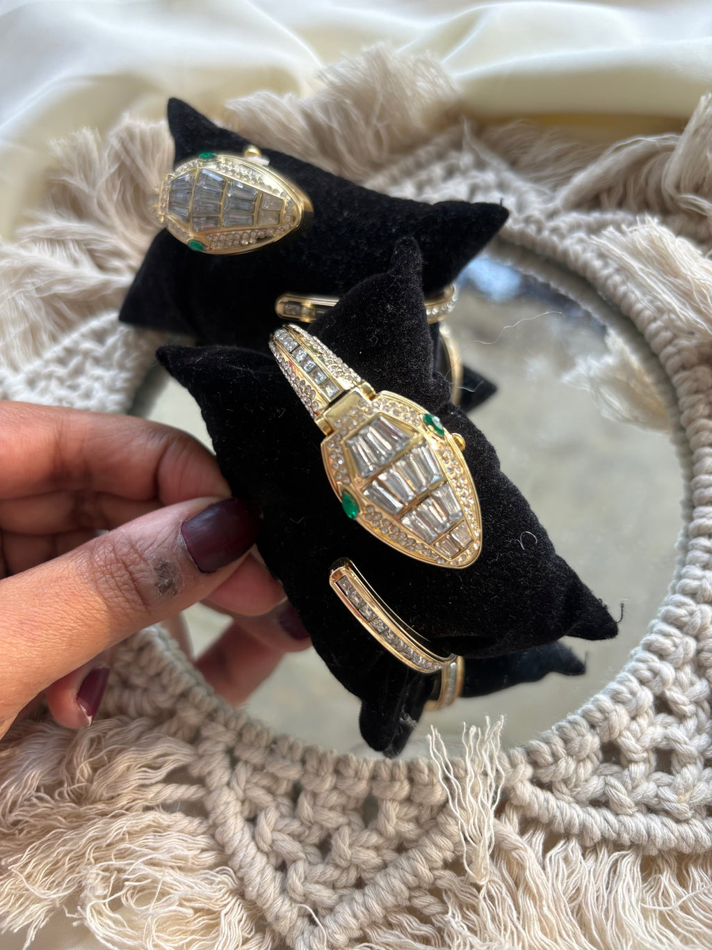 Diamond Snake Watch (Hidden Dial)