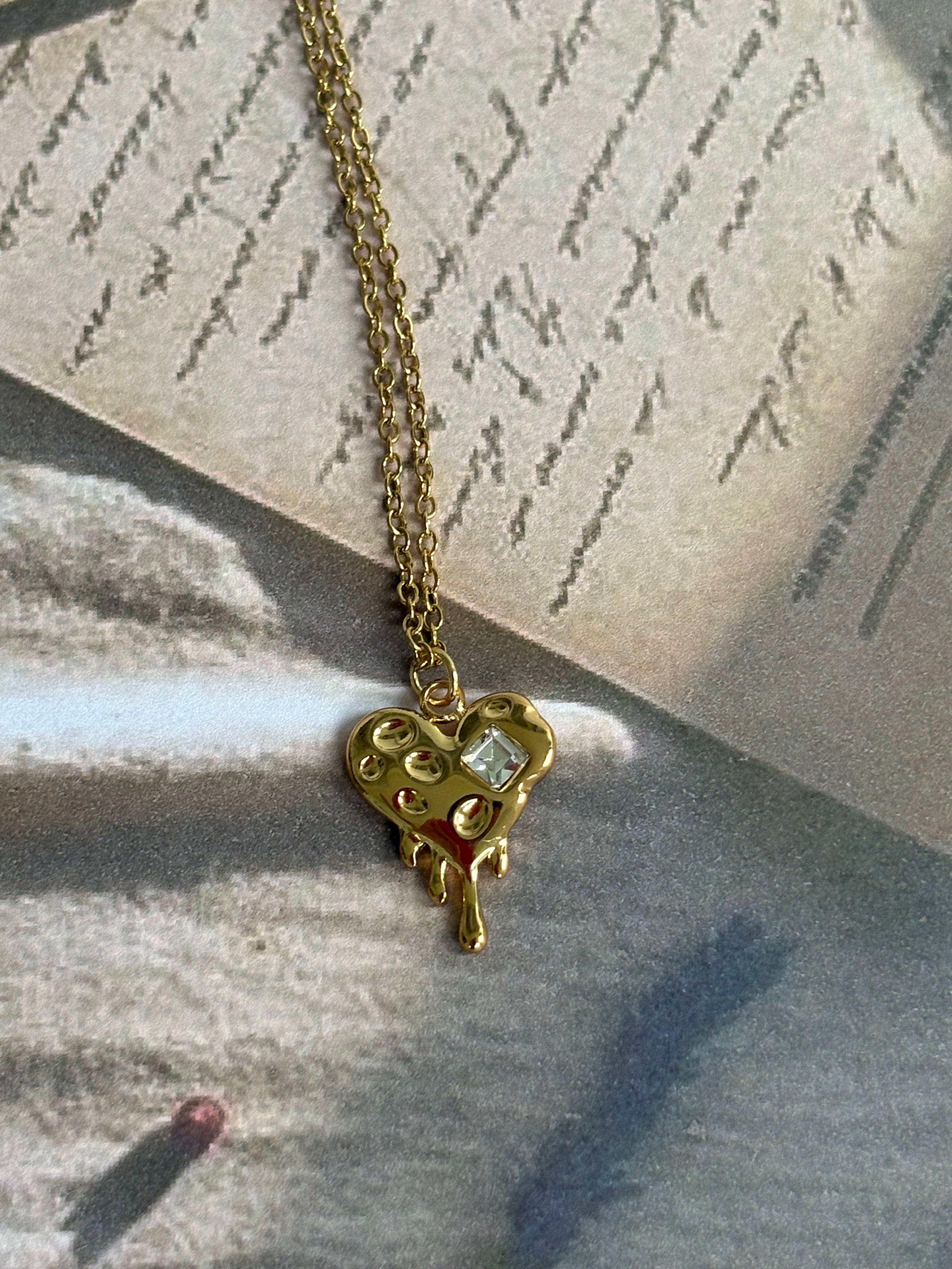 Mini Melting Heart Necklace
