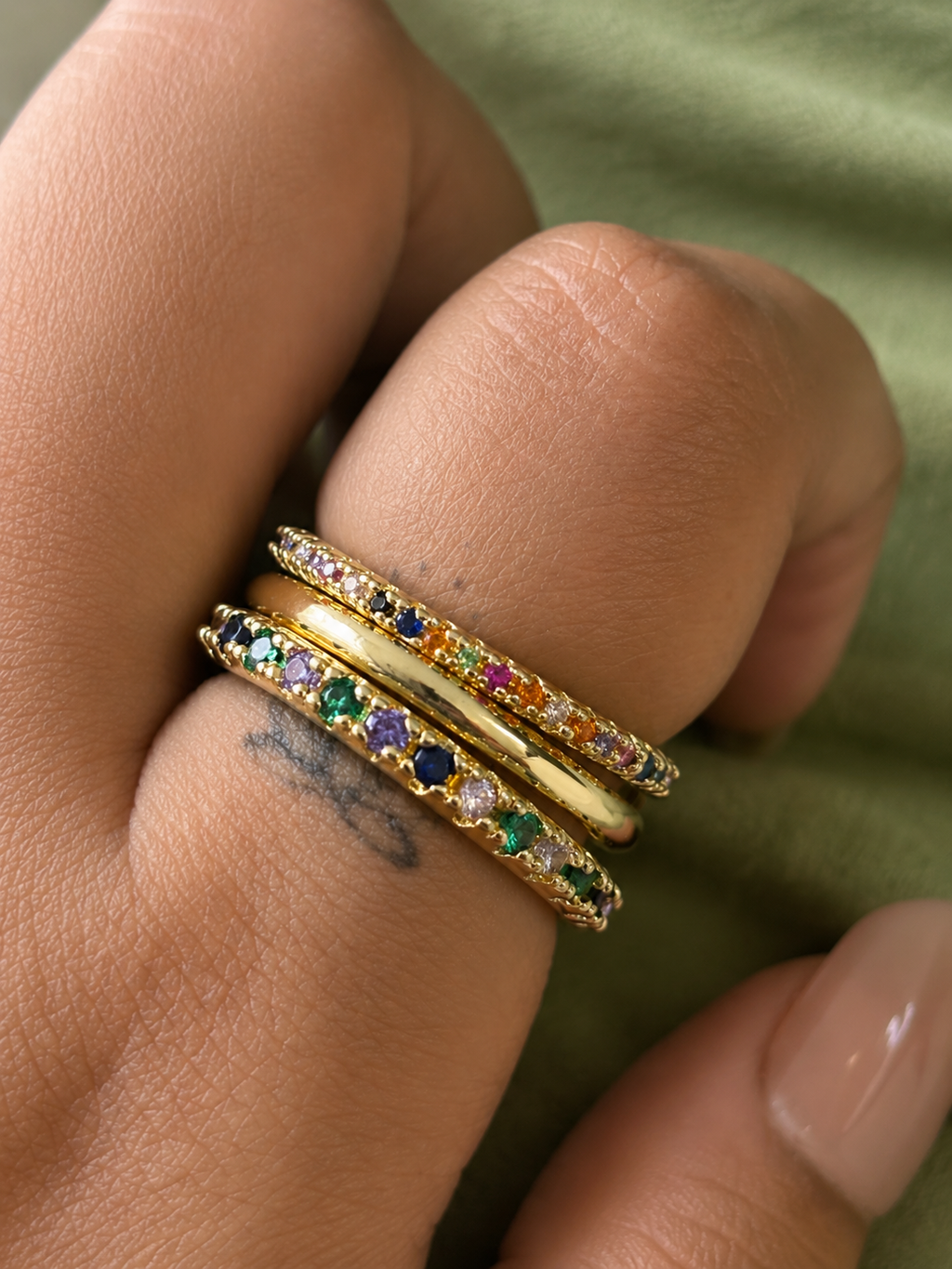 Lumiere Stackable Ring in Multicolor