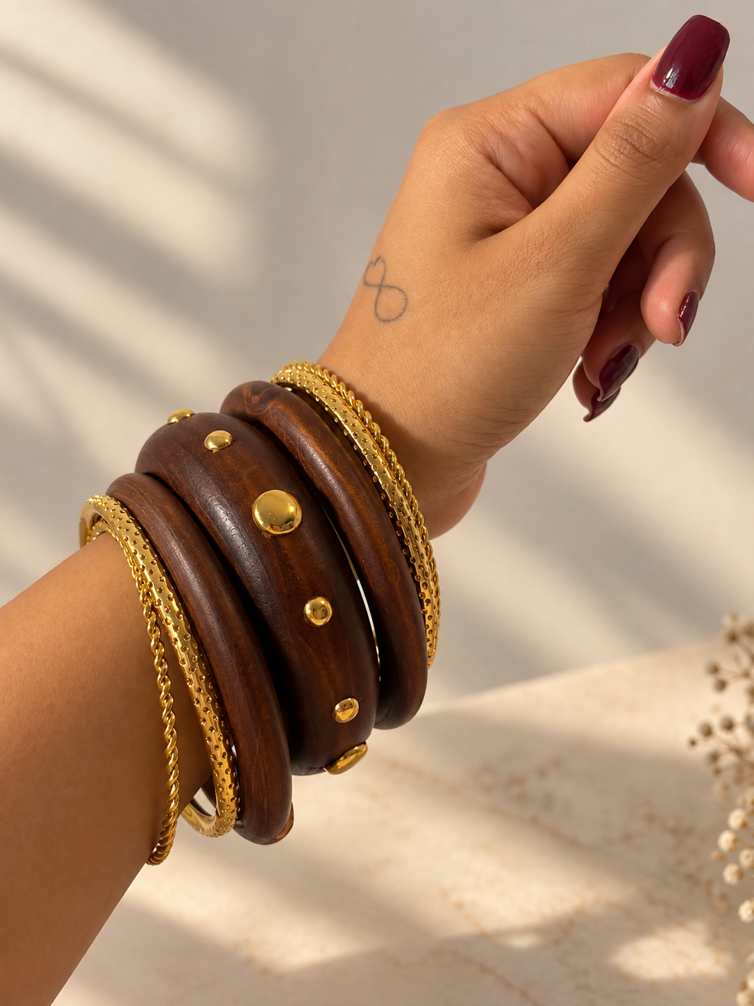 Wooden Bangle Stack 1