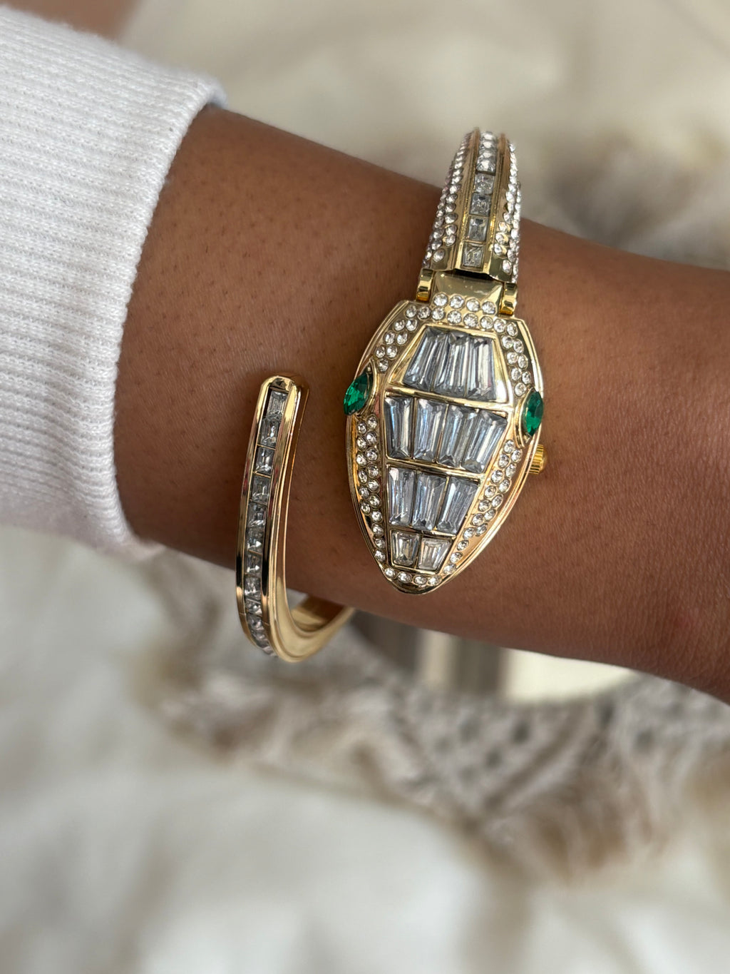 Diamond Snake Watch (Hidden Dial)