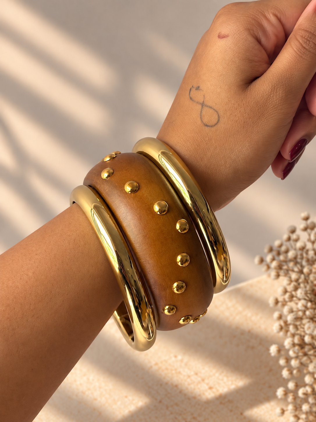 Wooden Bangle Stack 8