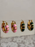 Aura Enamel Hoops