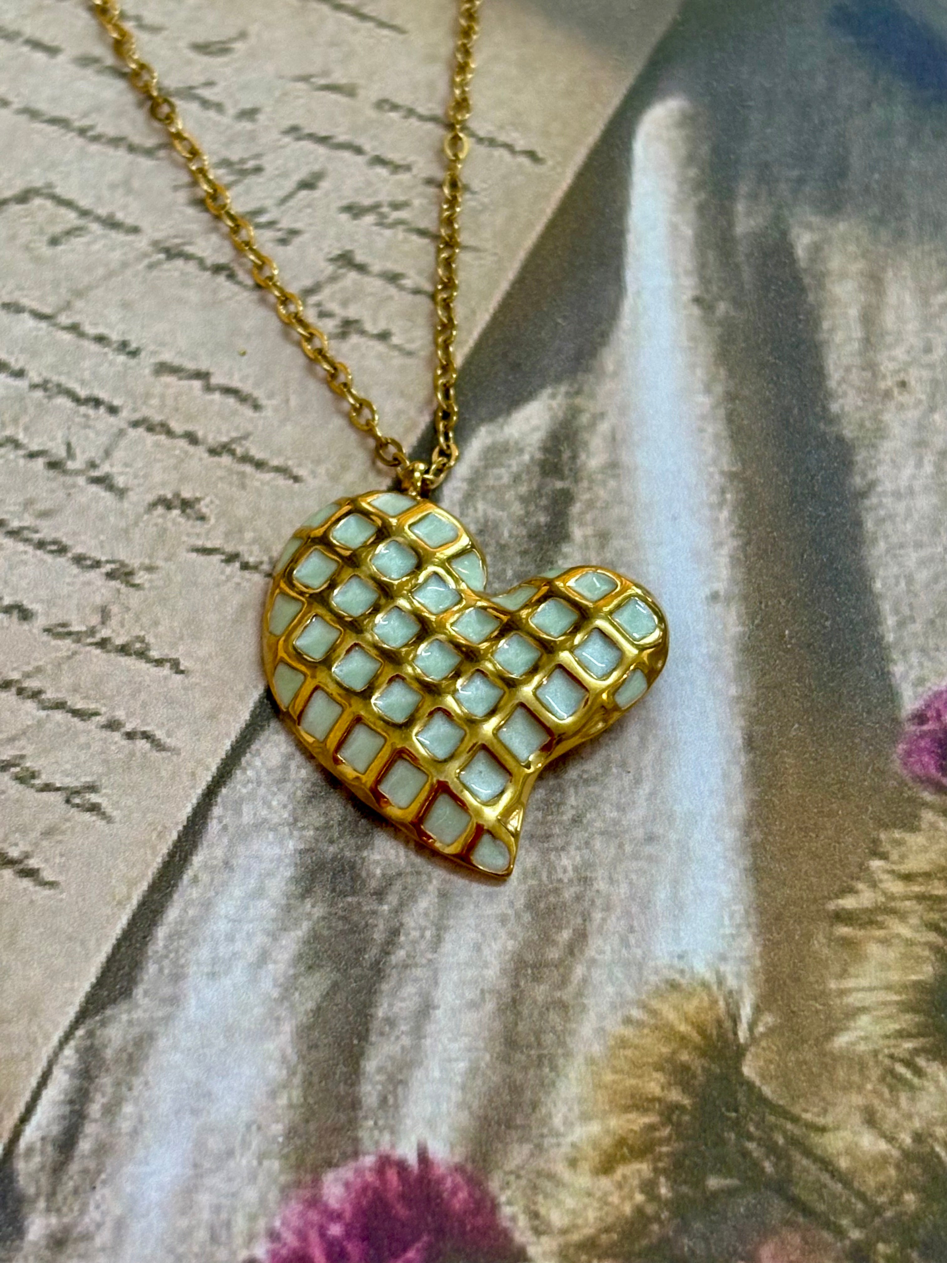 Minted Heart Necklace