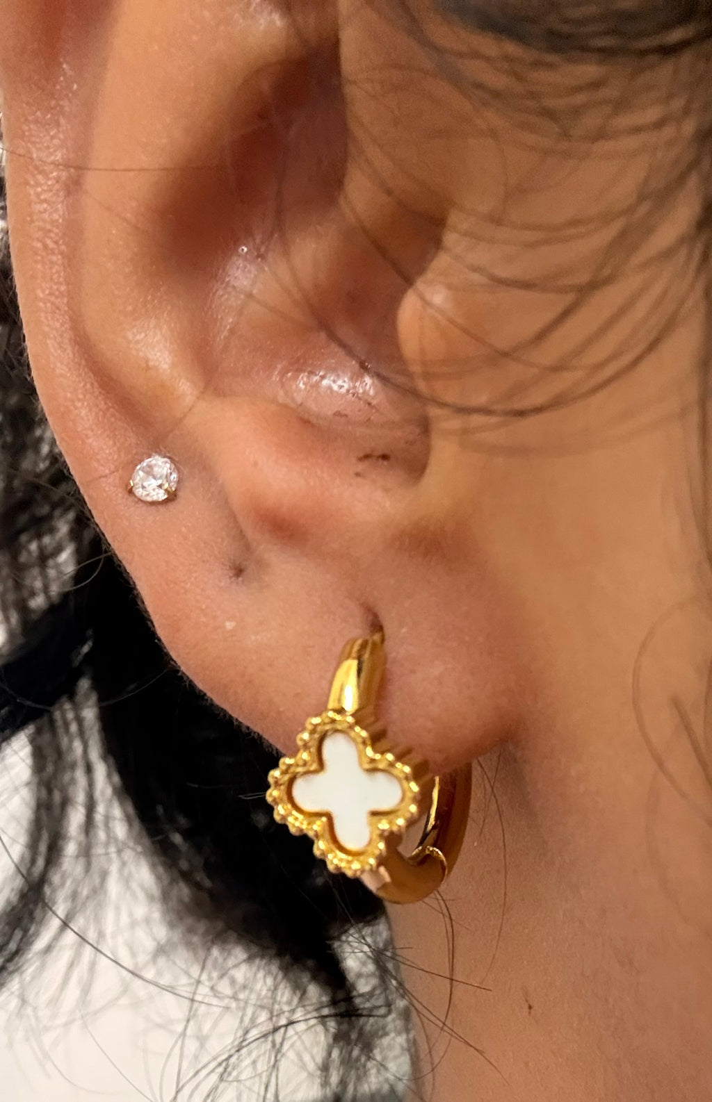 Clover Hoop Earrings