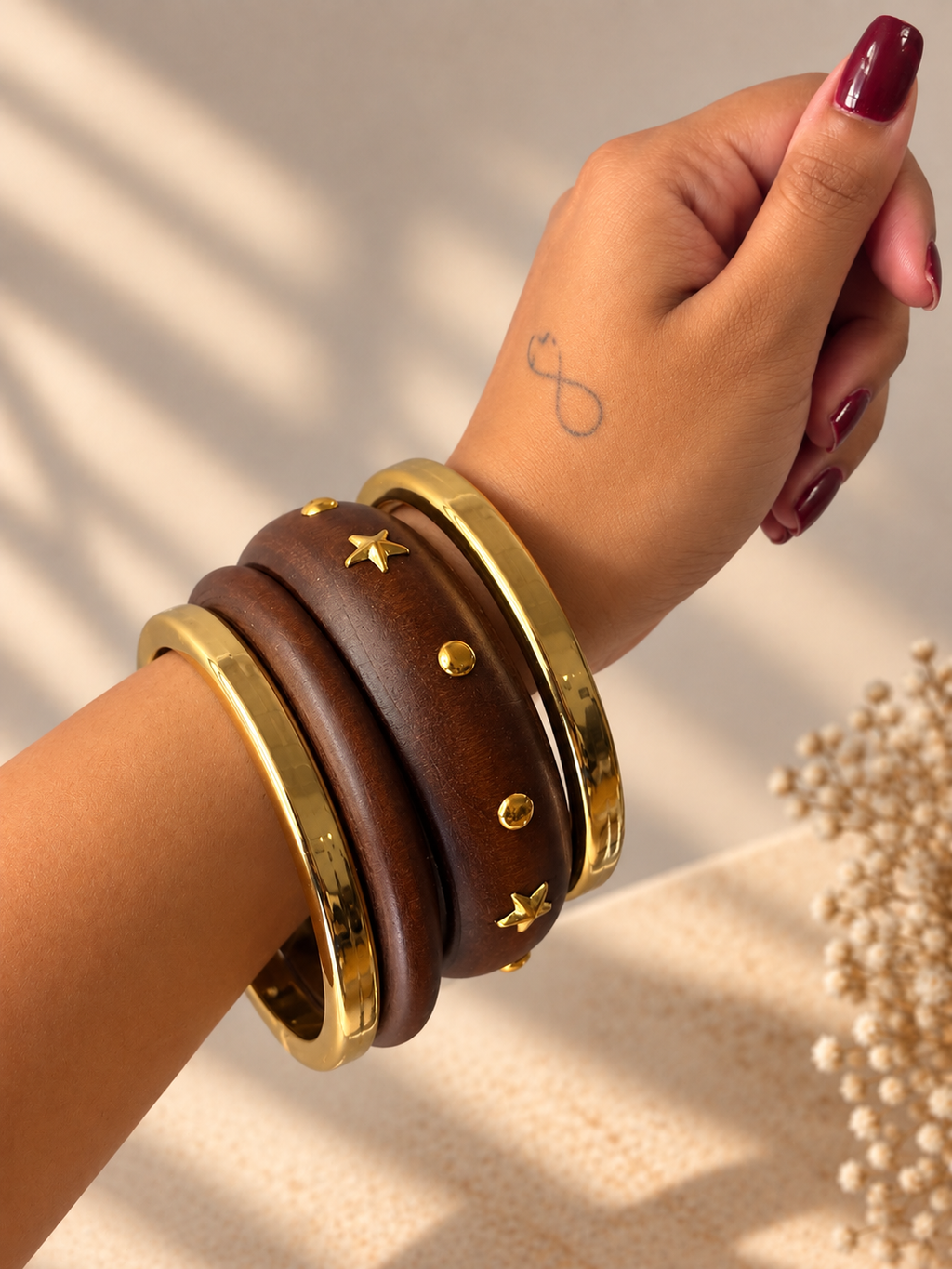 Wooden Bangle Stack 7
