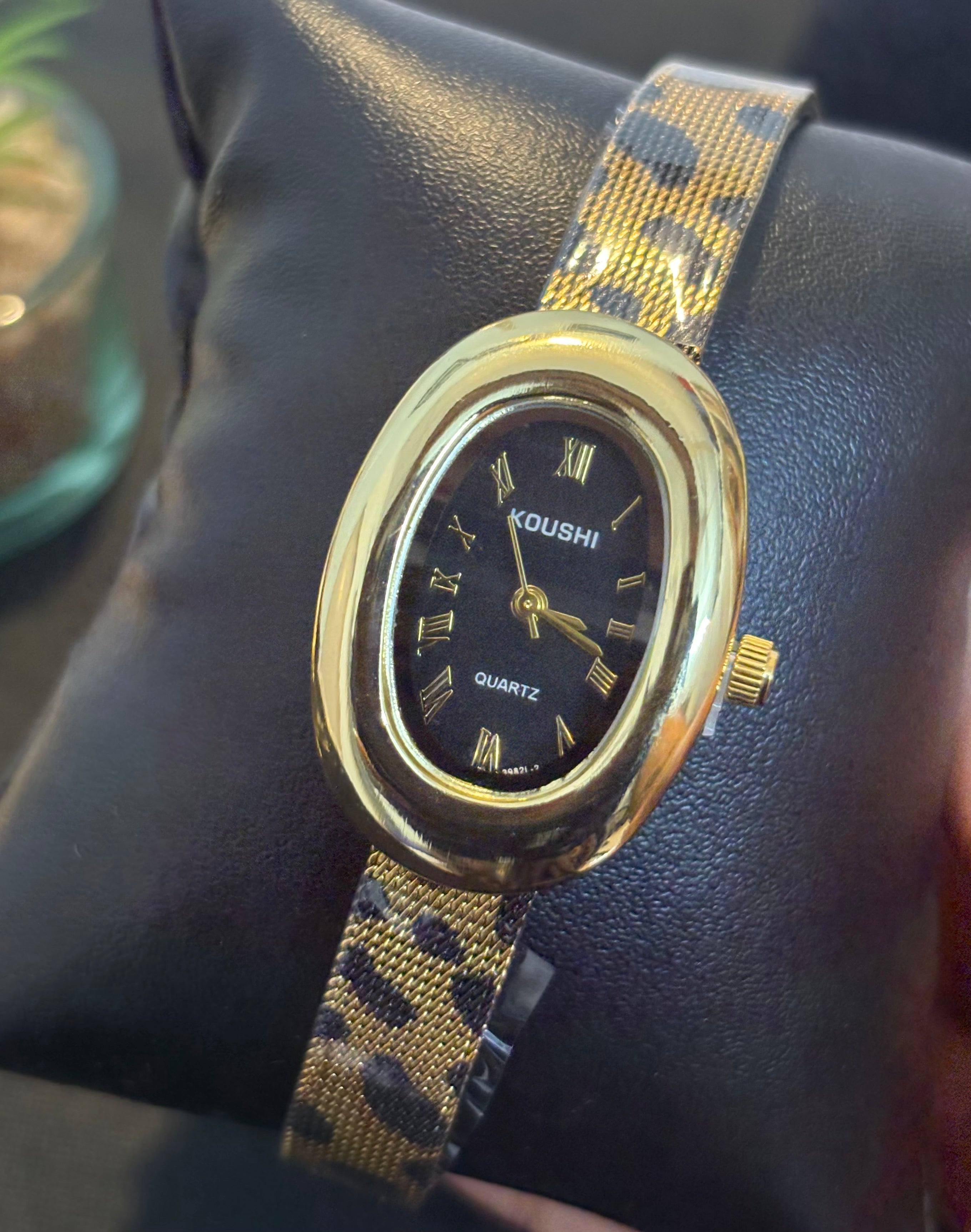 Oval Leopard Watch