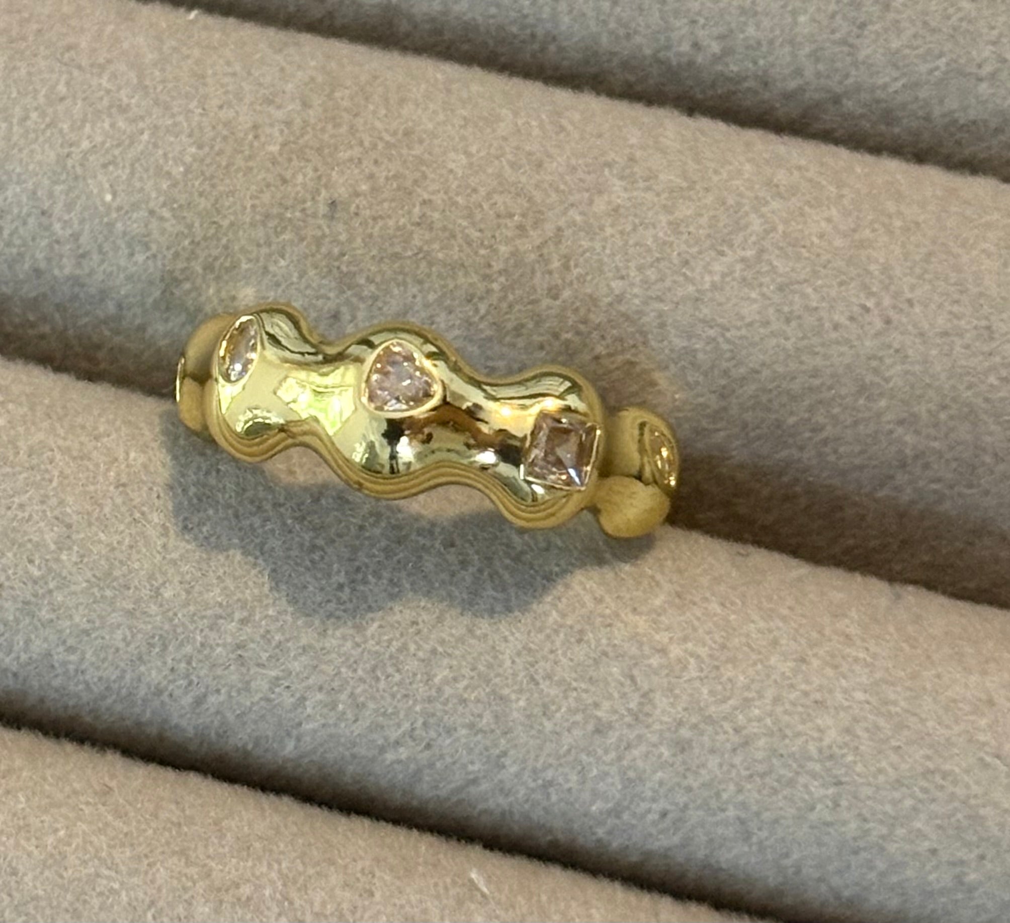 Clear Wave Ring