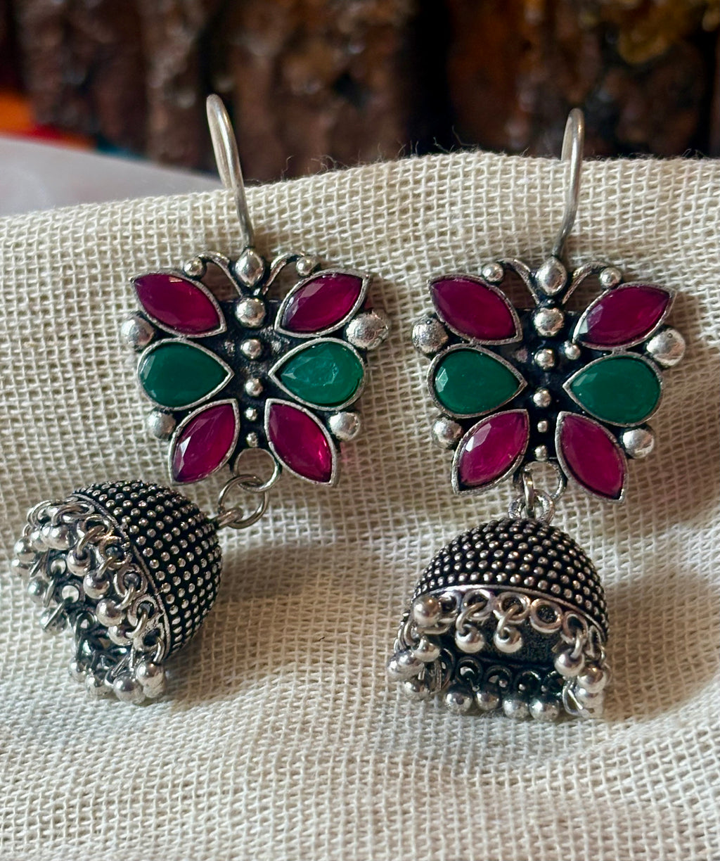 Phoolkari Jhumkis