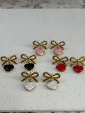 Sweetheart Bow Studs