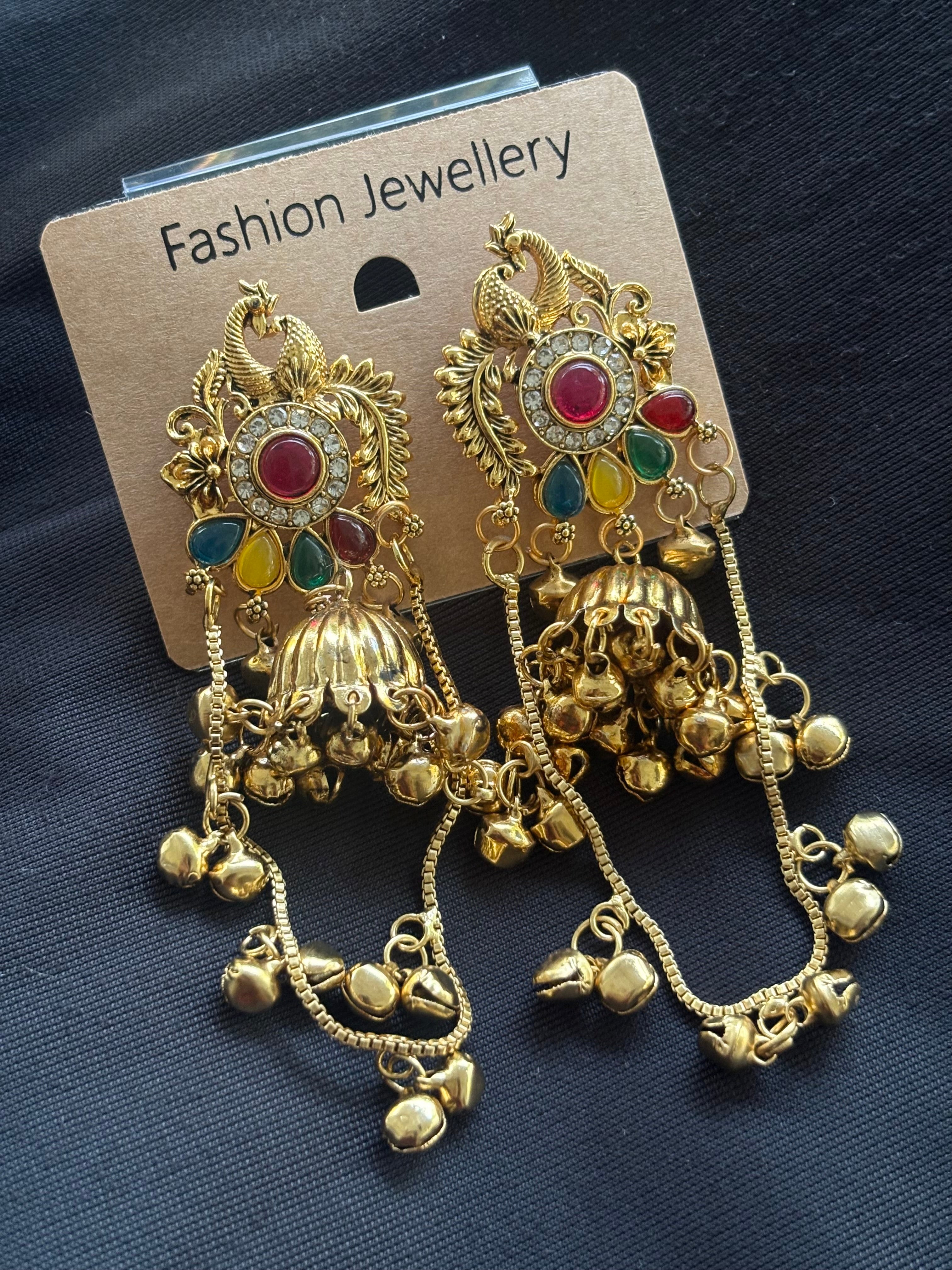 Rajhansini Kashmiri Jhumkas