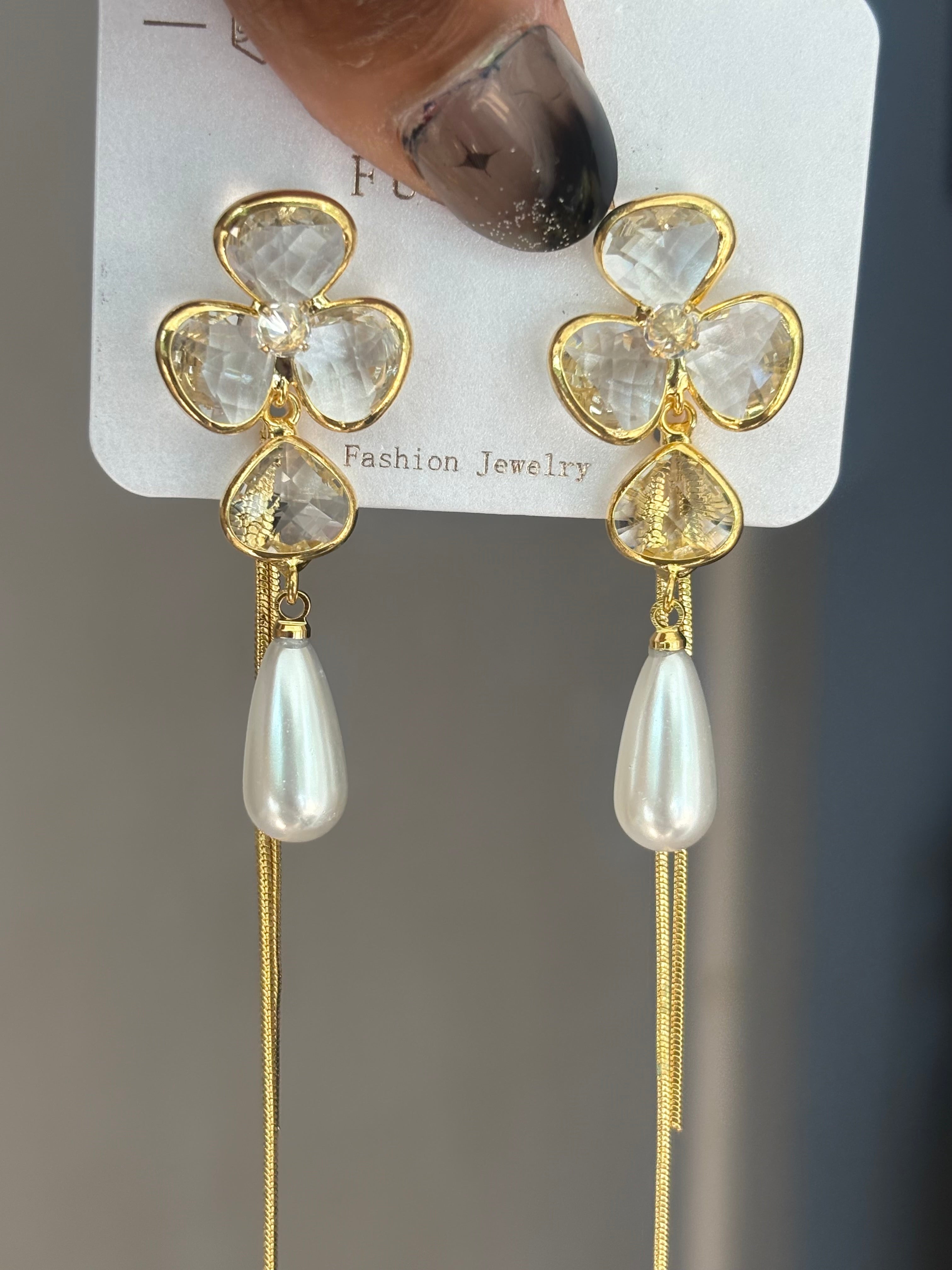 Crystal Petal Danglers