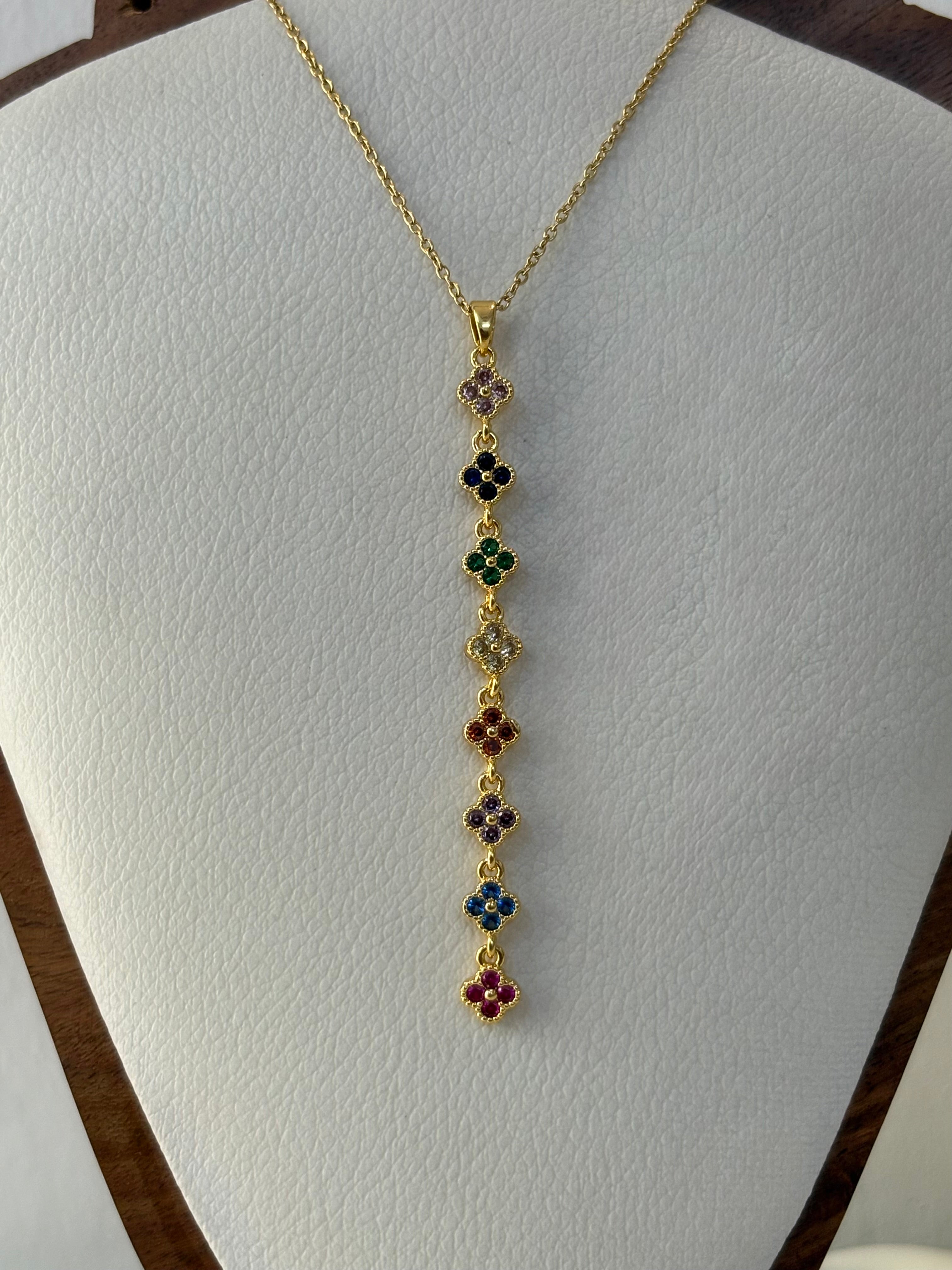 Clover Cascade Y Necklace