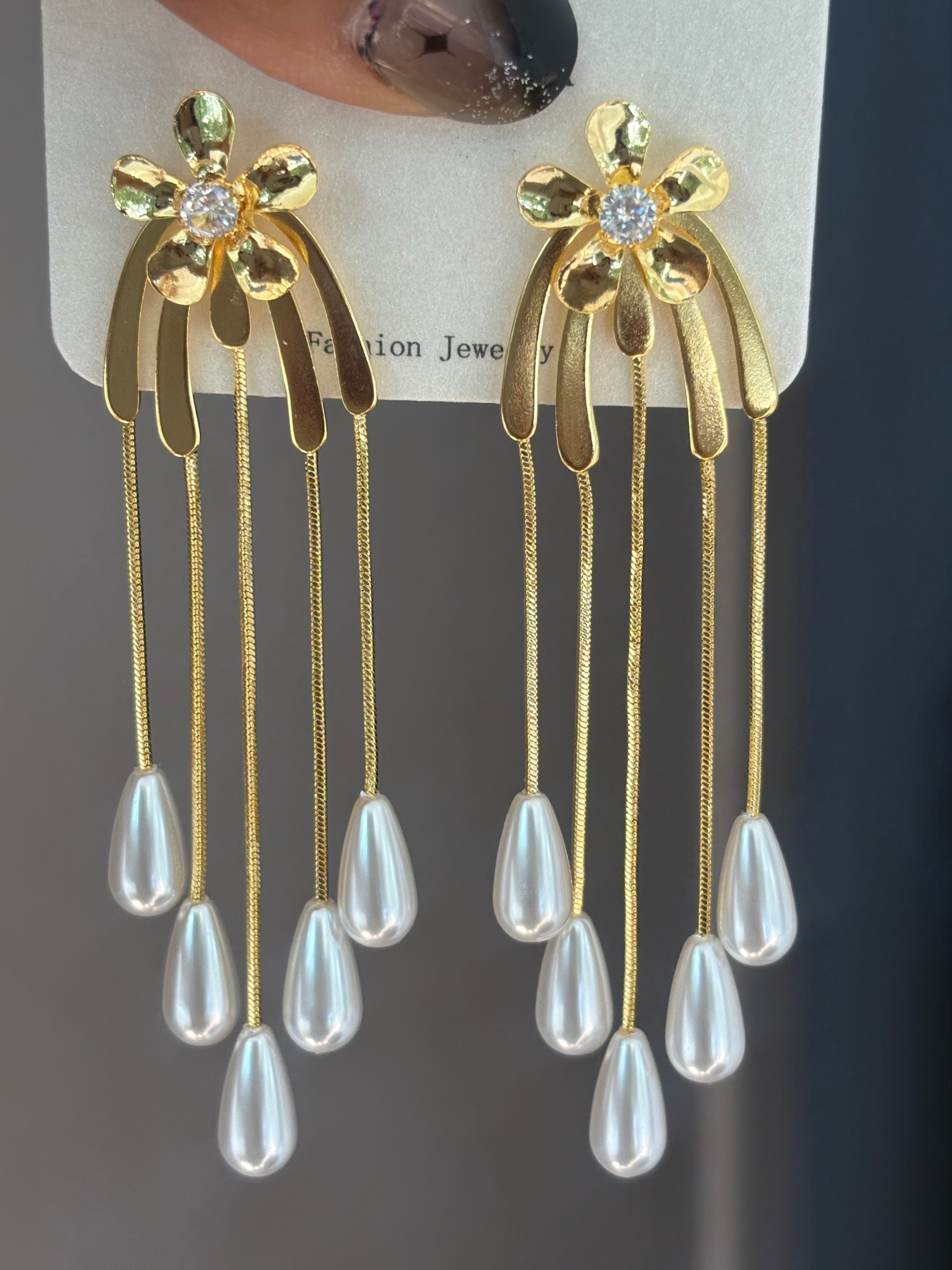 Pearl Cascade Earrings