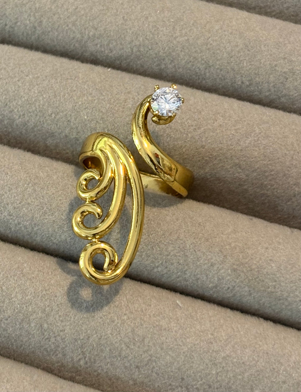 Golden Swirl Ring