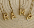 Diamond Studded Initials Necklace