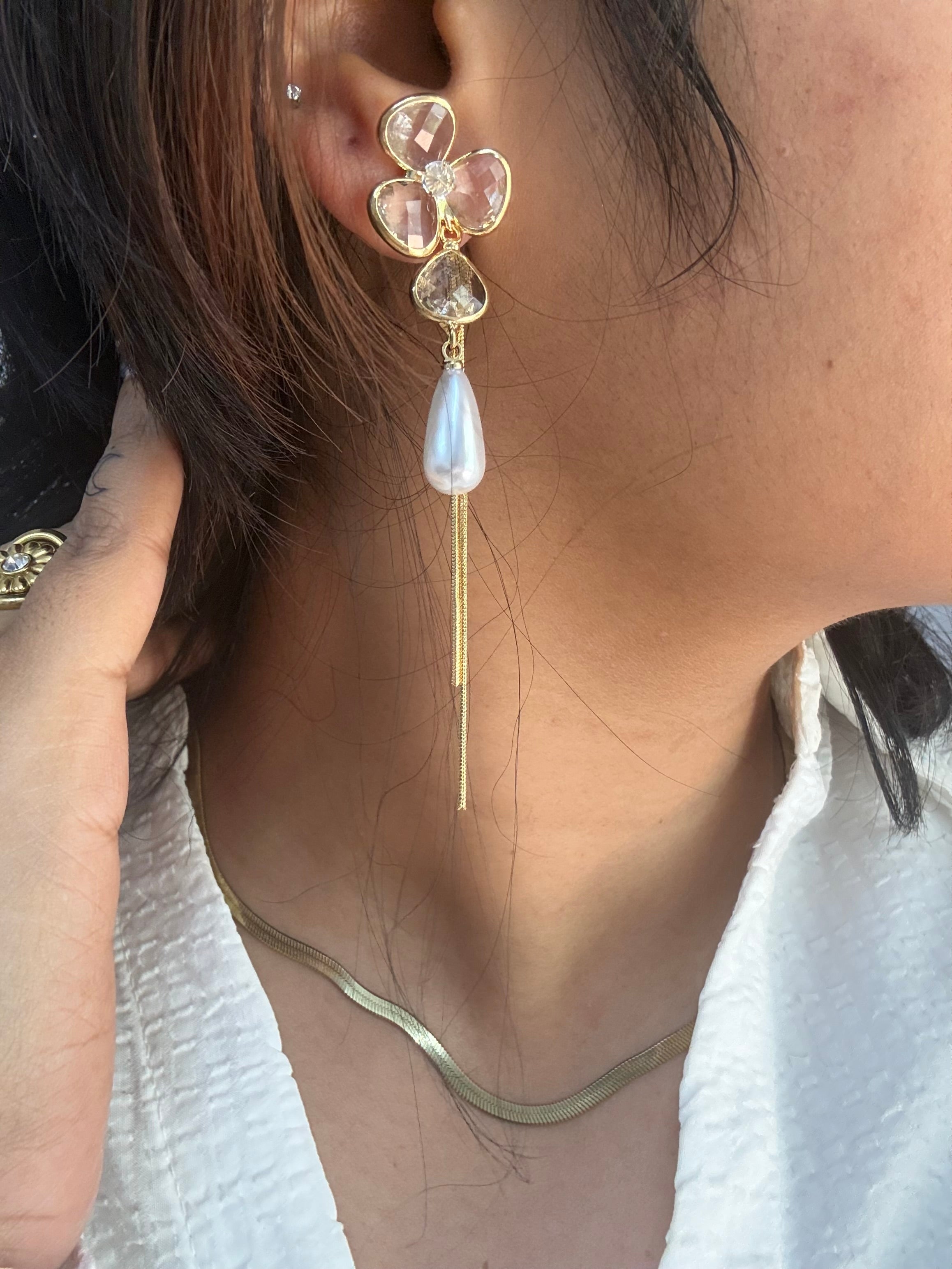 Crystal Petal Danglers