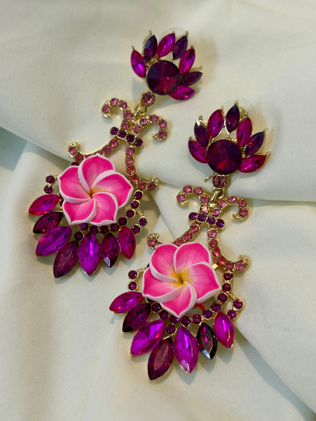 Pink Maharani Earrings