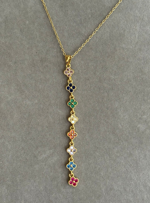 Clover Cascade Y Necklace
