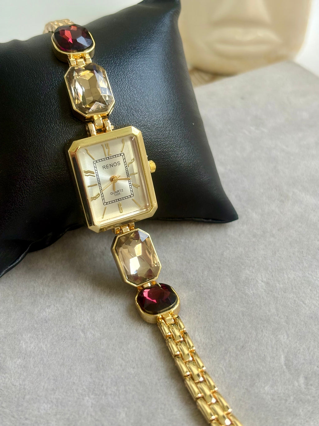 Moonstone Crystal Watch- Wine