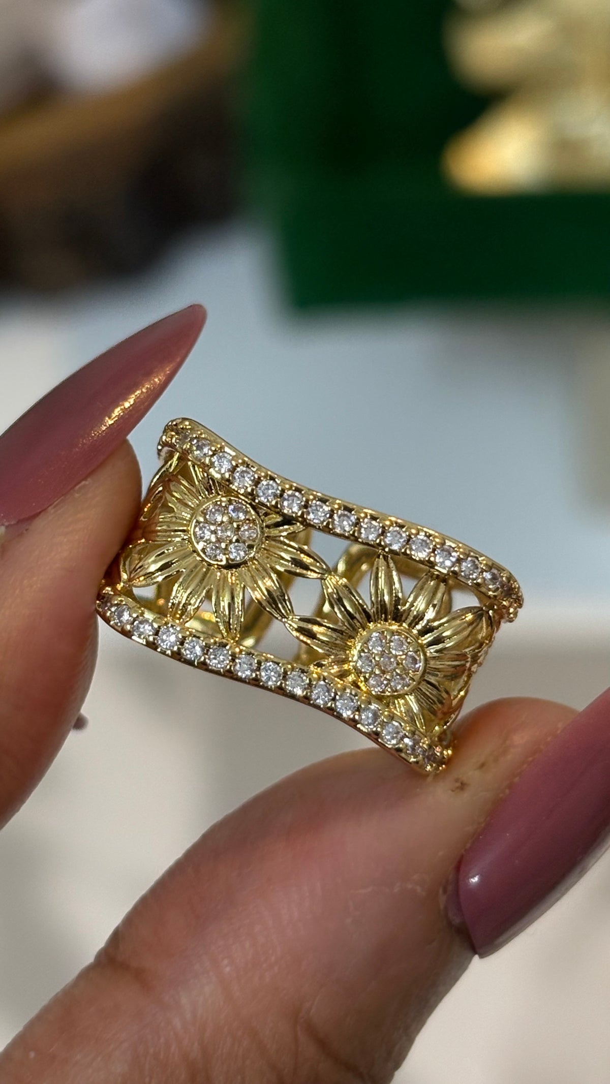 Twin Flora Ring
