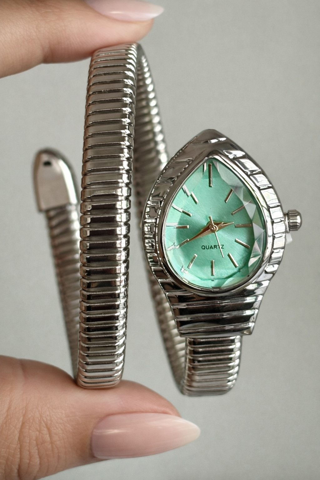 Minty Green Spiral Watch