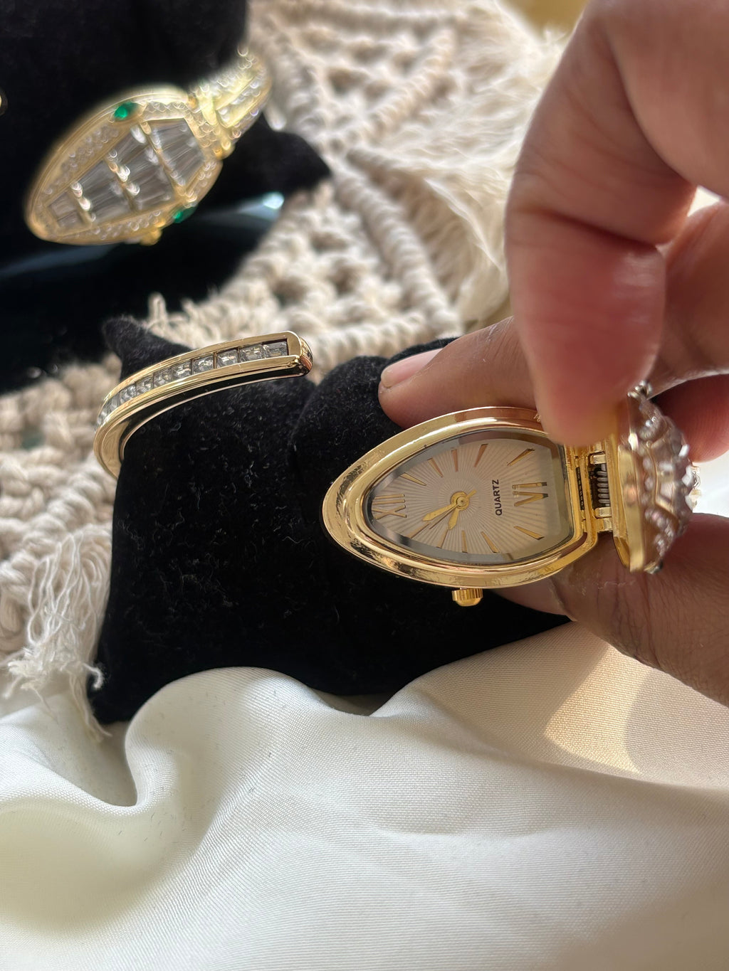 Diamond Snake Watch (Hidden Dial)