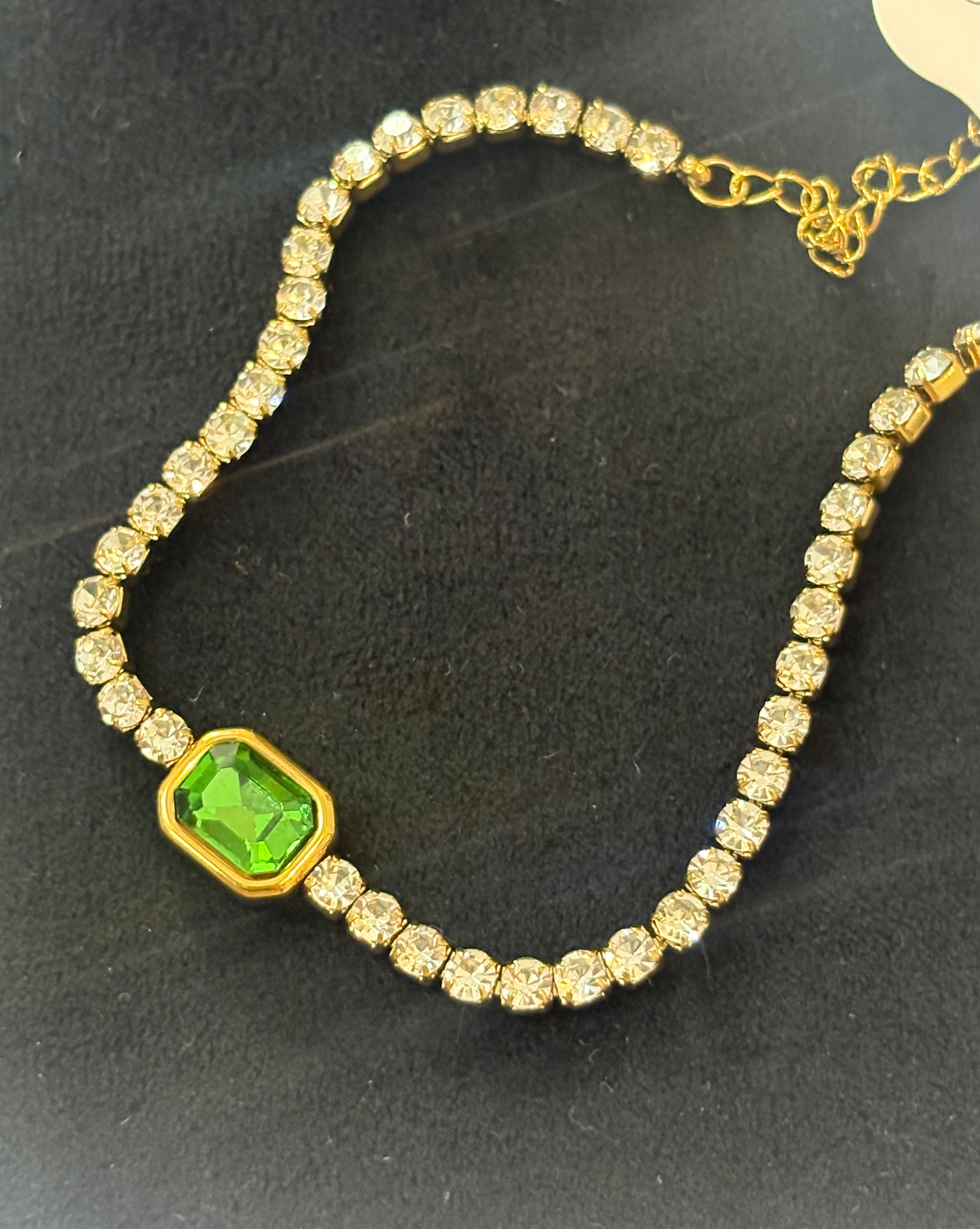 Emerald Solitaire Bracelet