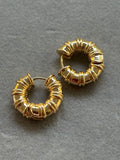 Crinkle Gold Hoops