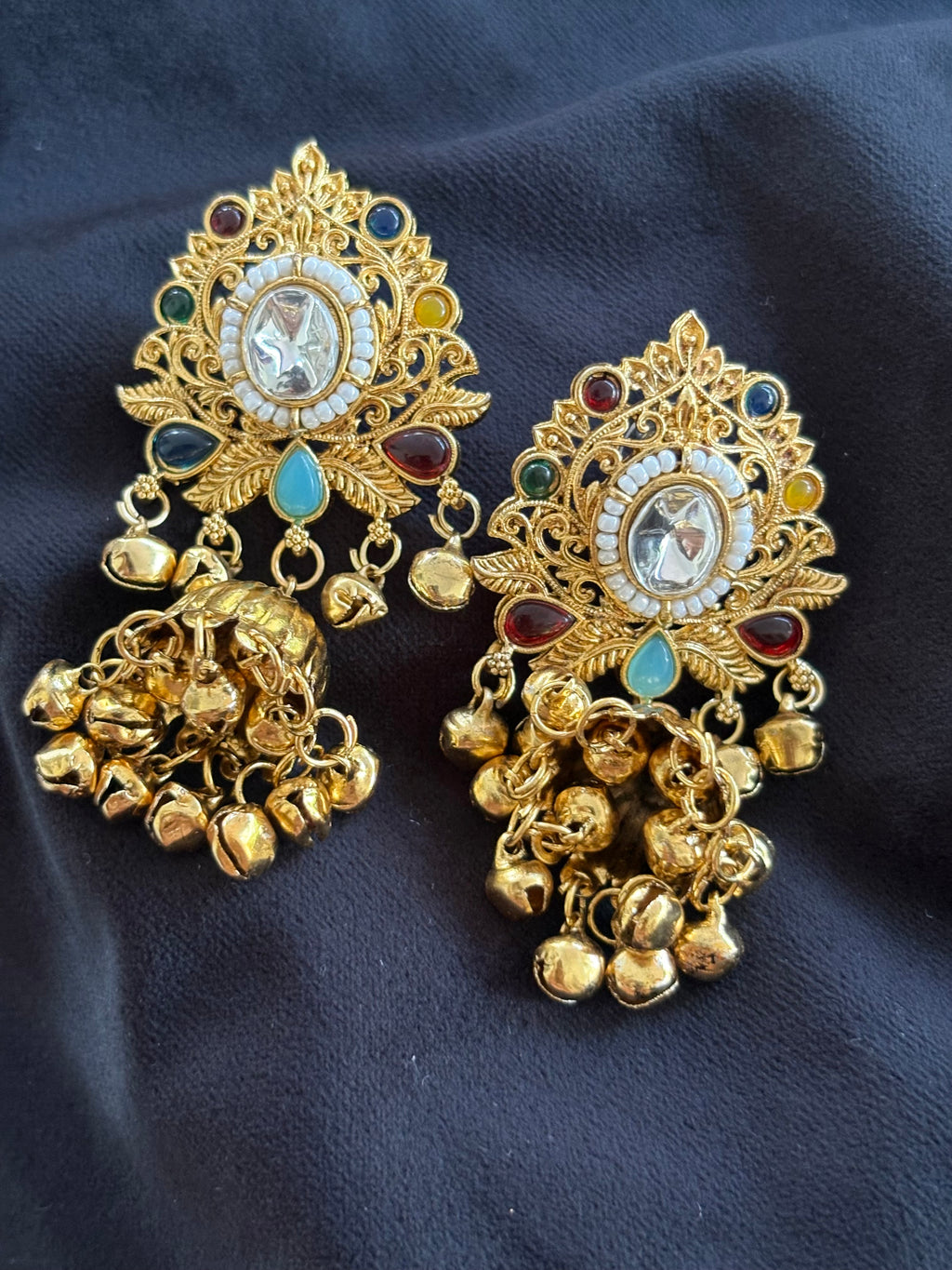 Meenakari Gungroo Jhumkas