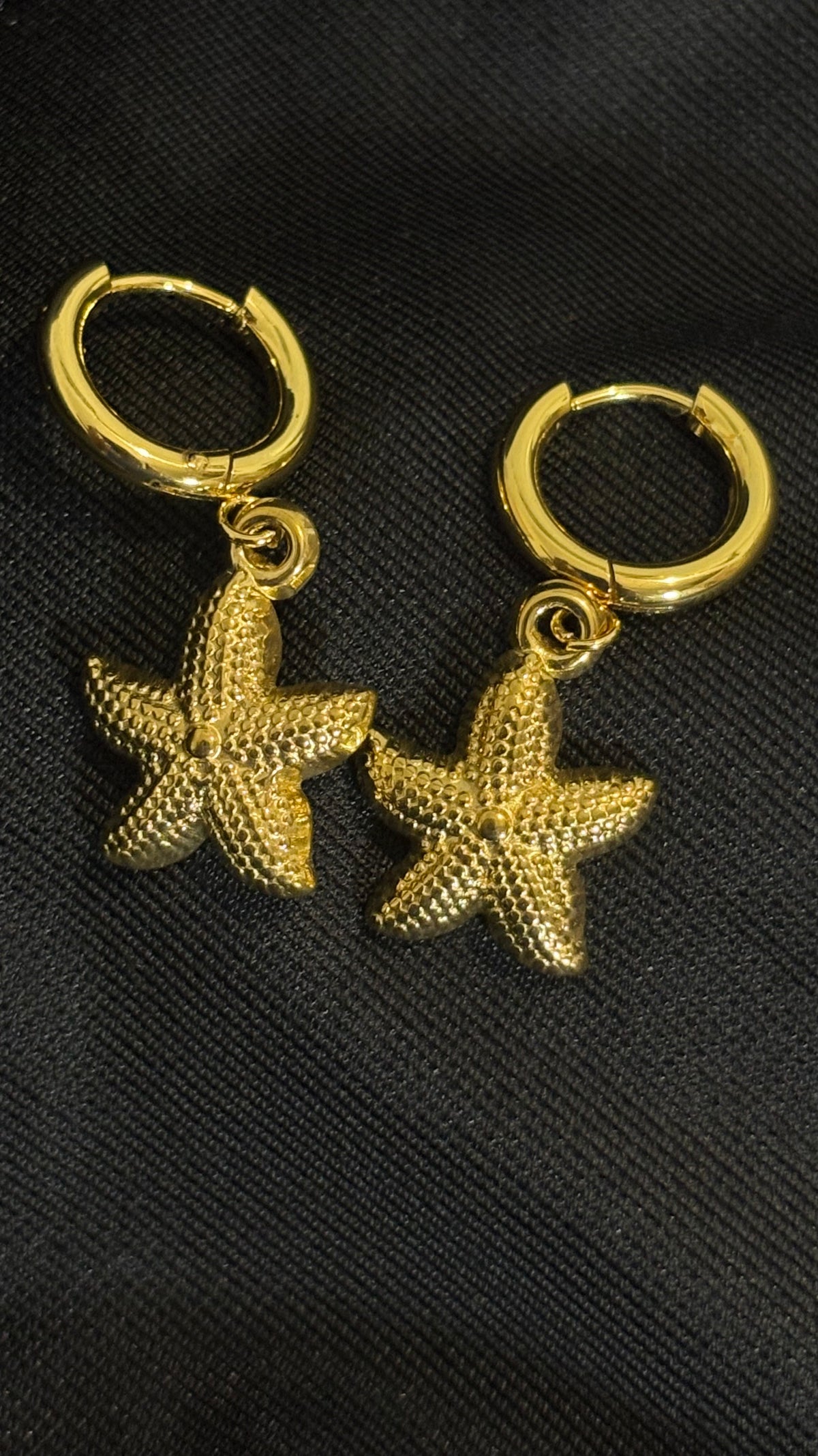 Golden Starfish Hoops