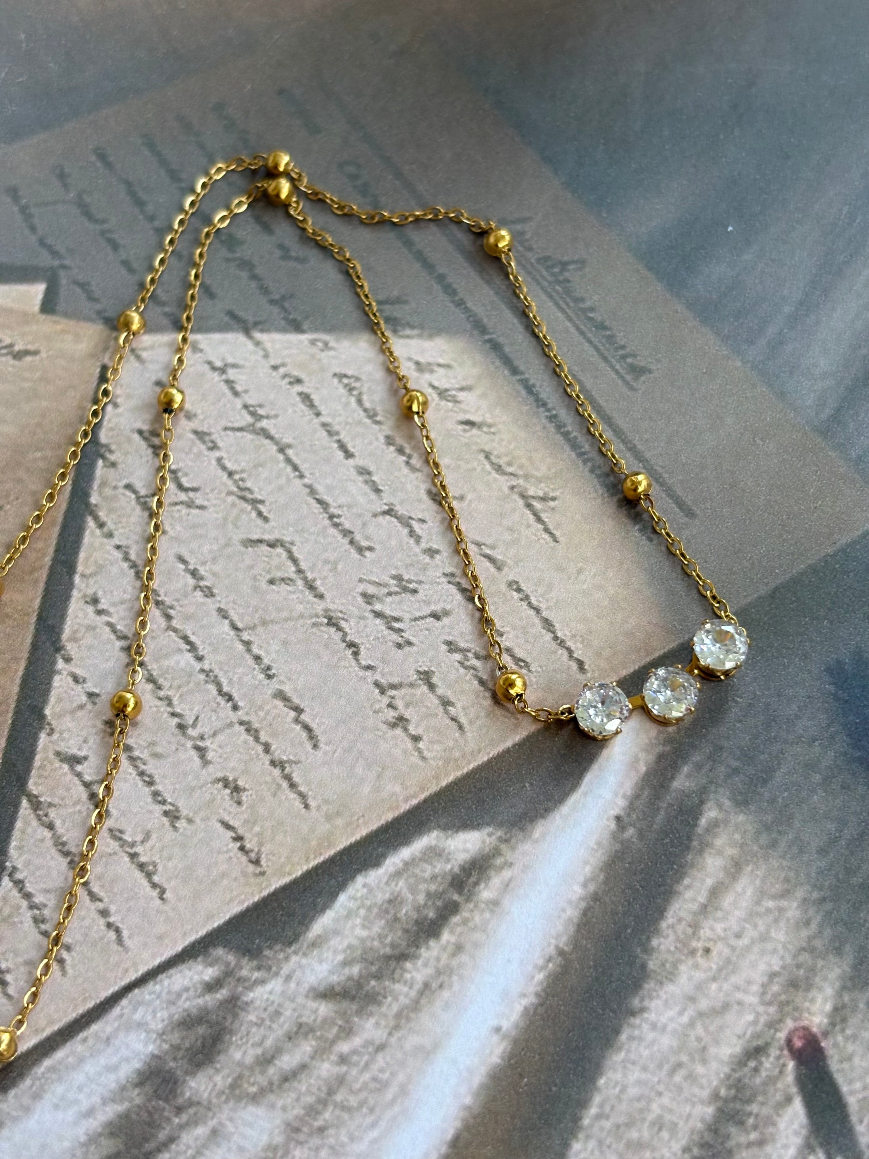 Moonlit Trio Necklace