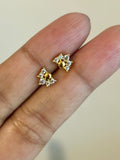 Half Flower Ball Back Studs