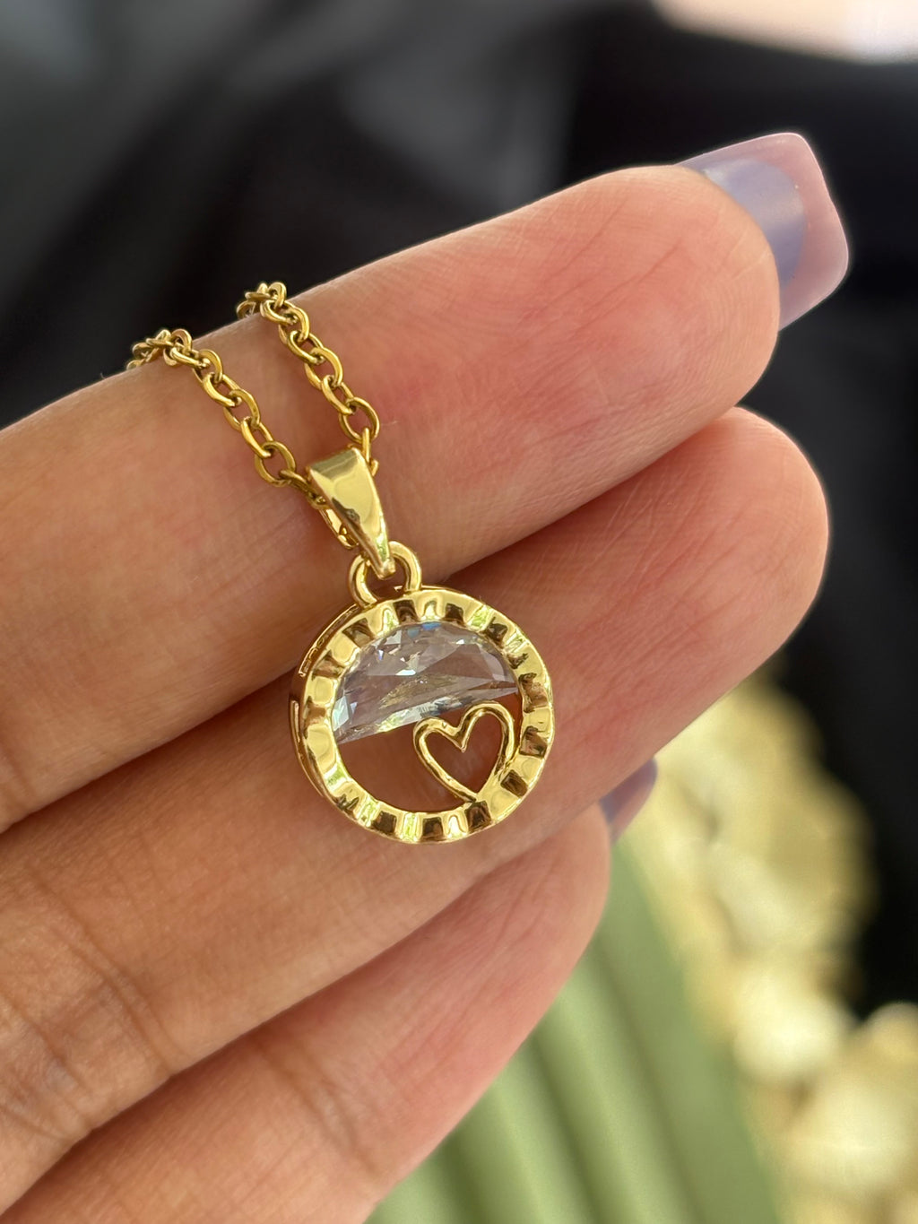 Heart in the Moon Necklace