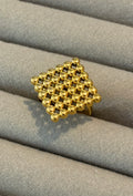 Honeycomb bead Ring