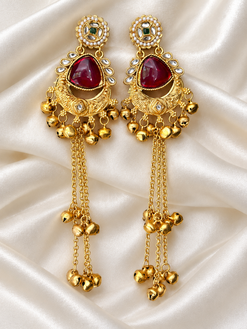 Ruby Kashmiri Jhumkas
